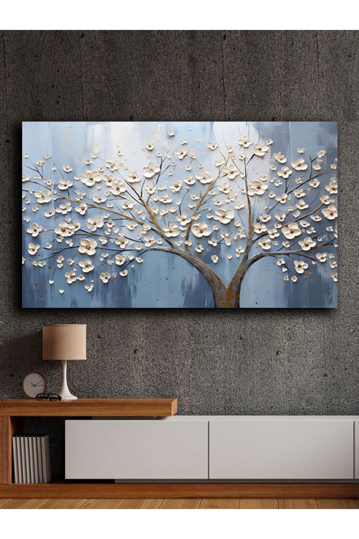 PRİME Concept Soyut yağlı boya görünümlü kanvas tablo 80x120 cm