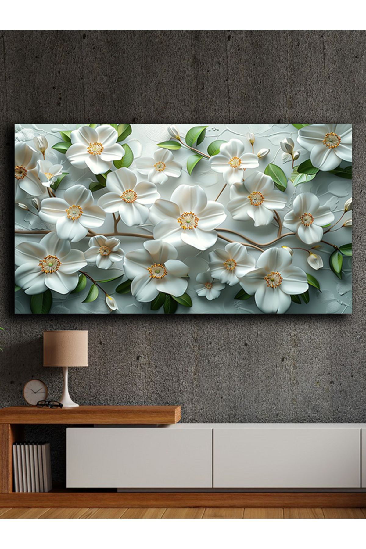 PRİME Concept Soyut yağlı boya görünümlü kanvas tablo 80x120 cm