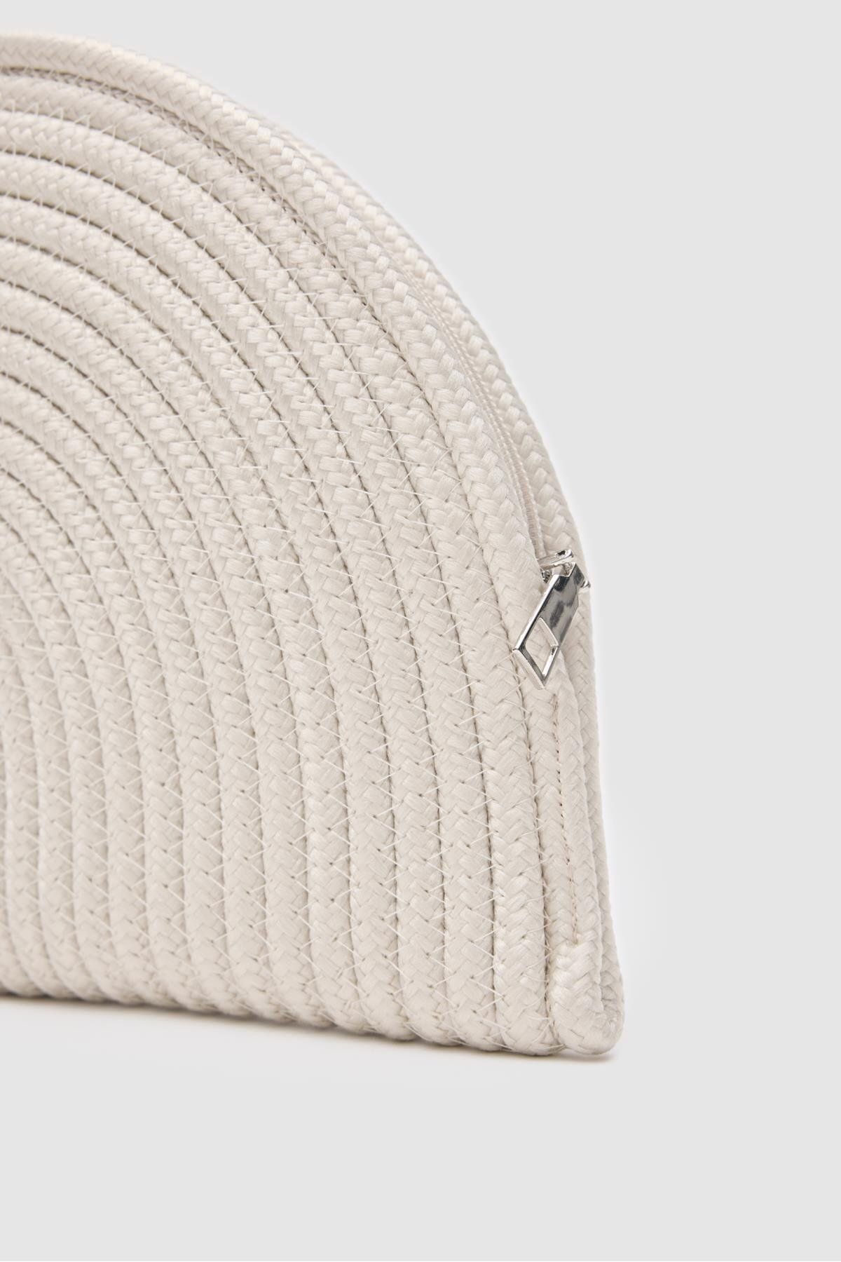 Shule Bags-Most Straw Clutch Bag Cream 8