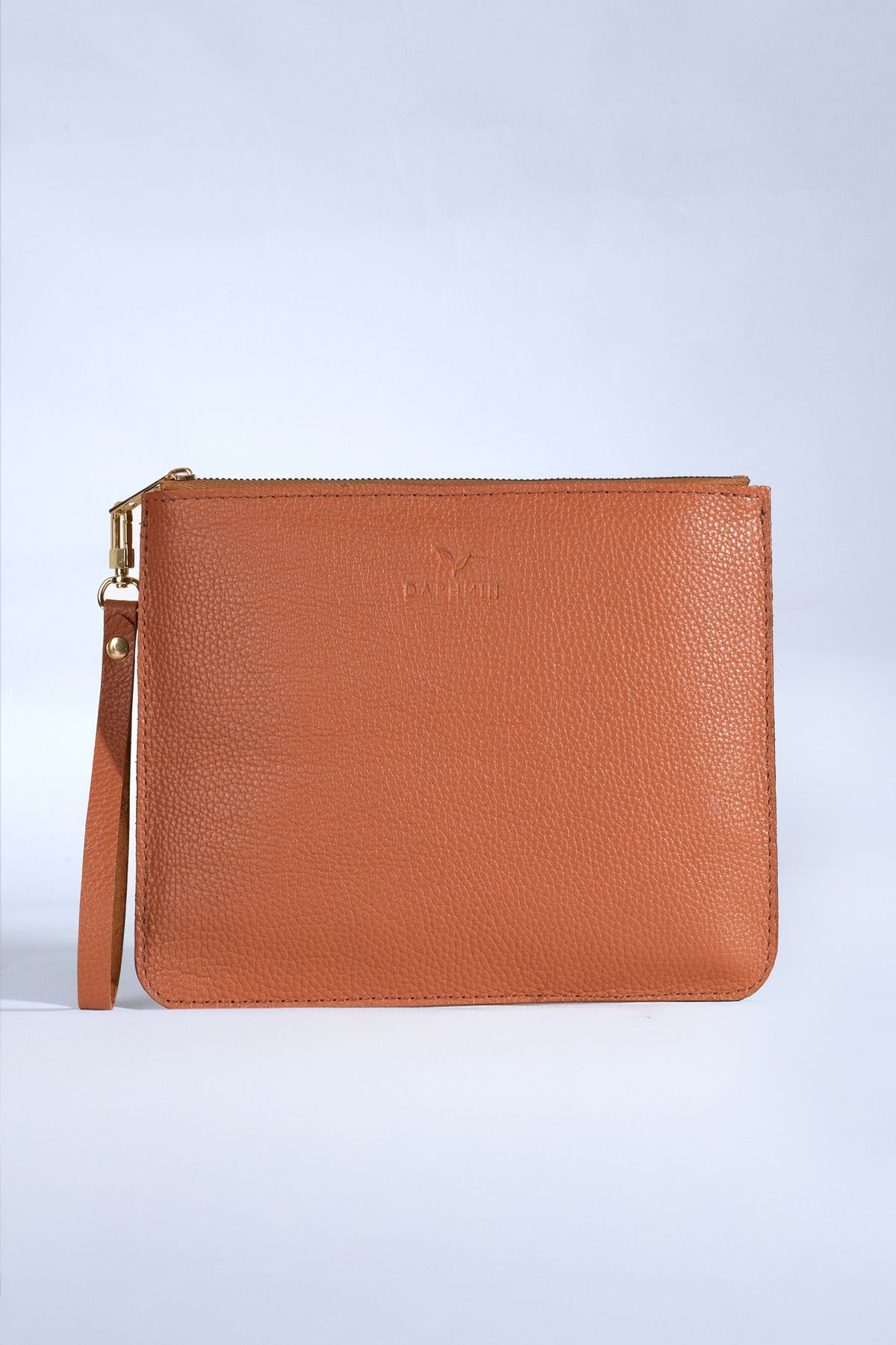 Daphmin Nia Hakiki Deri Clutch Çanta