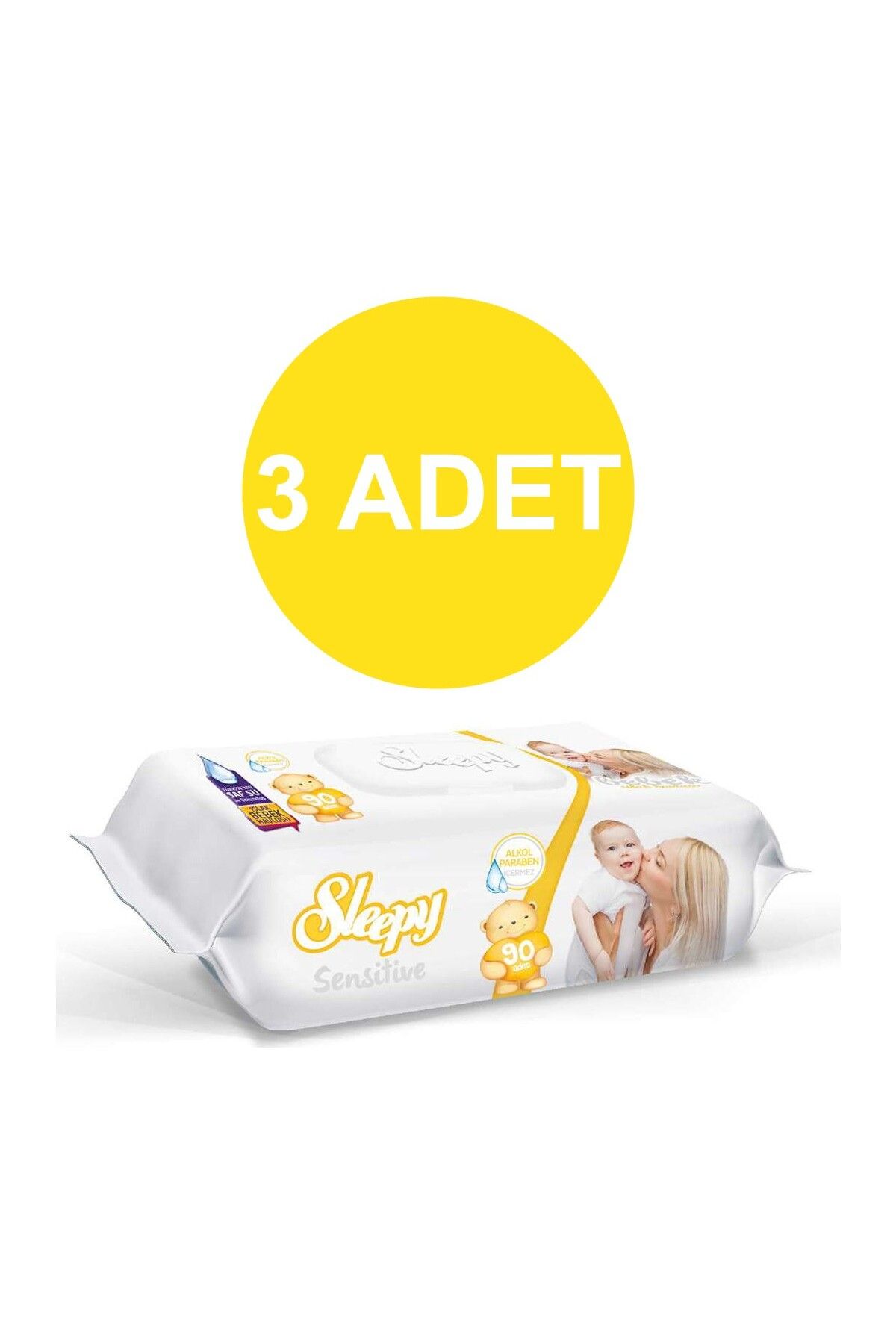 Sleepy Sensitive Islak Havlu 3 x 90'lı