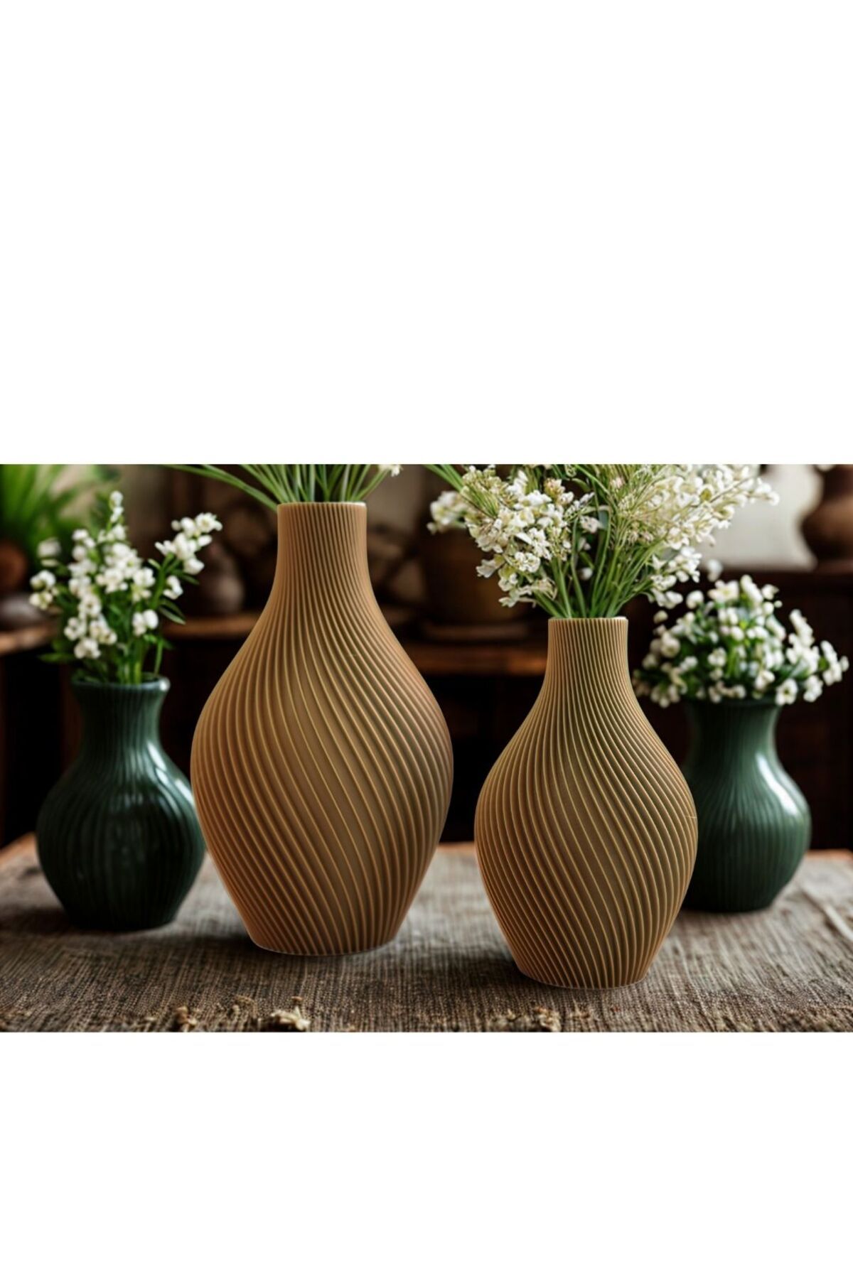 homedekorrs Sarmal Desenli 3D vazo