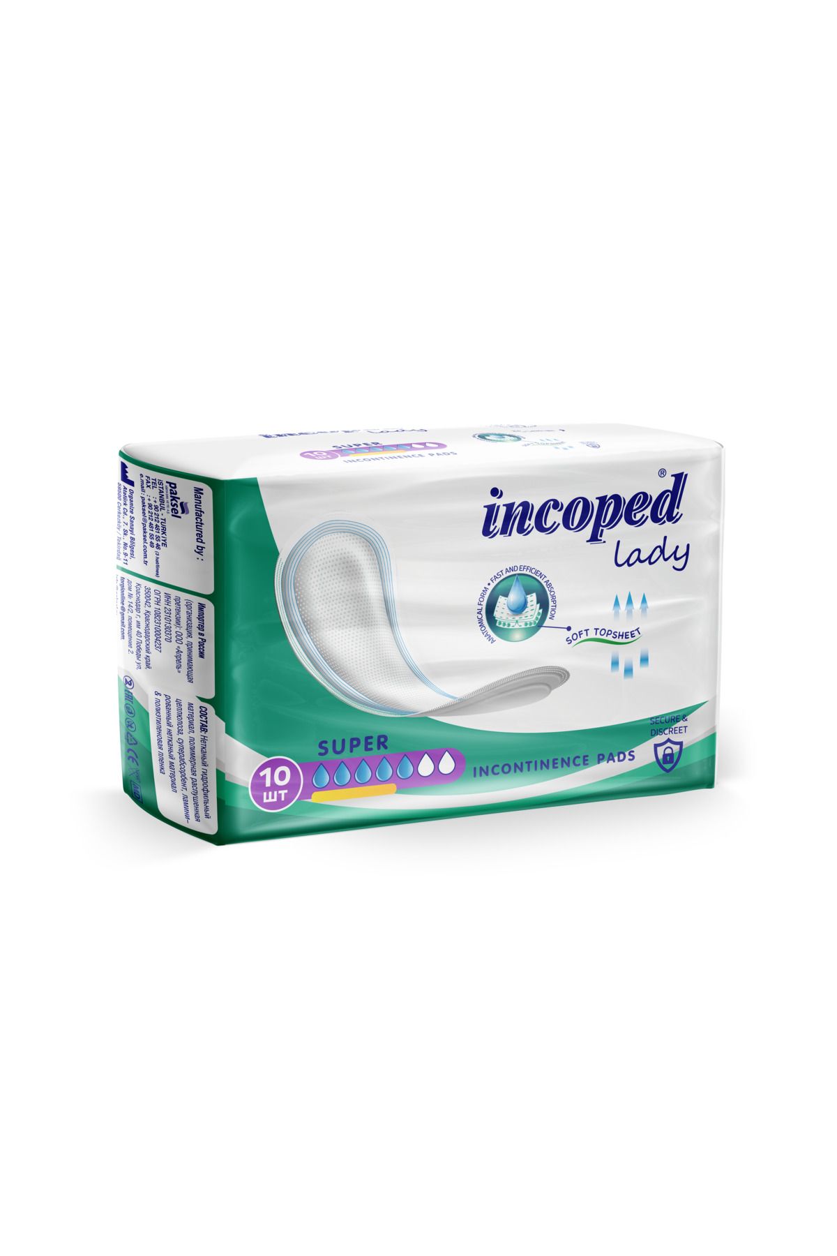 İncoped Incoped Mesane Pedi Kadin Süper 10 adet x 3