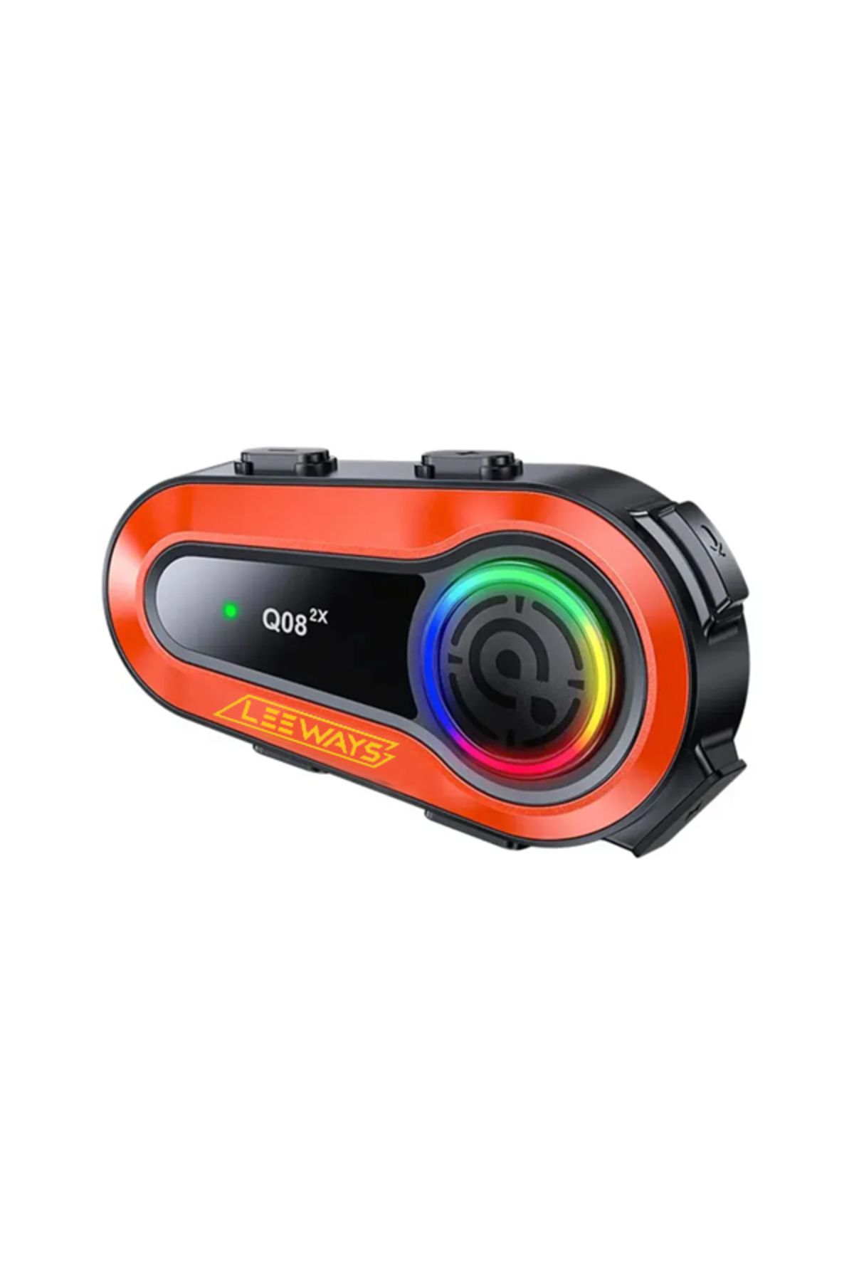 leeways Q08 2X 1000m  Uyumlu  Mesafeli Özellikli 2 Kişi Bağlantılı Bluetooth Kask Kulaklık Ekranlı Fen