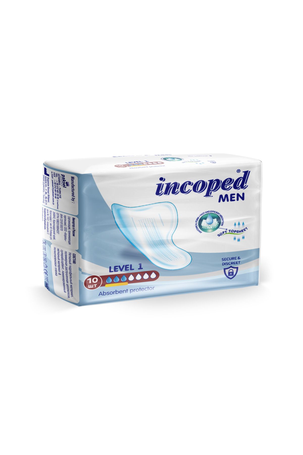 İncoped Incoped Mesane Pedi Erkek 10 adet x 1