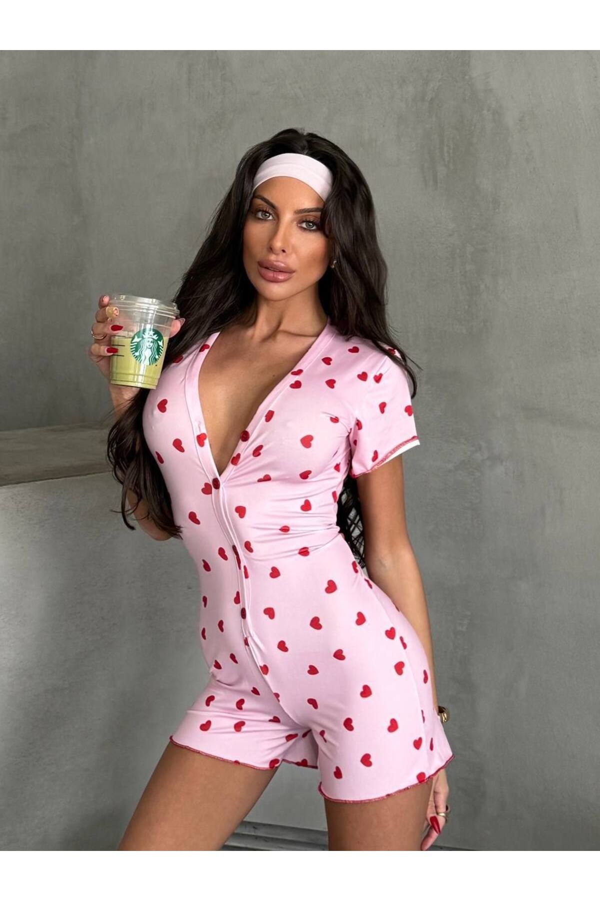 Lavinlingeriee Düğmeli tulum pijama (NİŞAN,ÇEYİZ,SEXY,BOHÇA,PİJAMA,EV GİYİM)