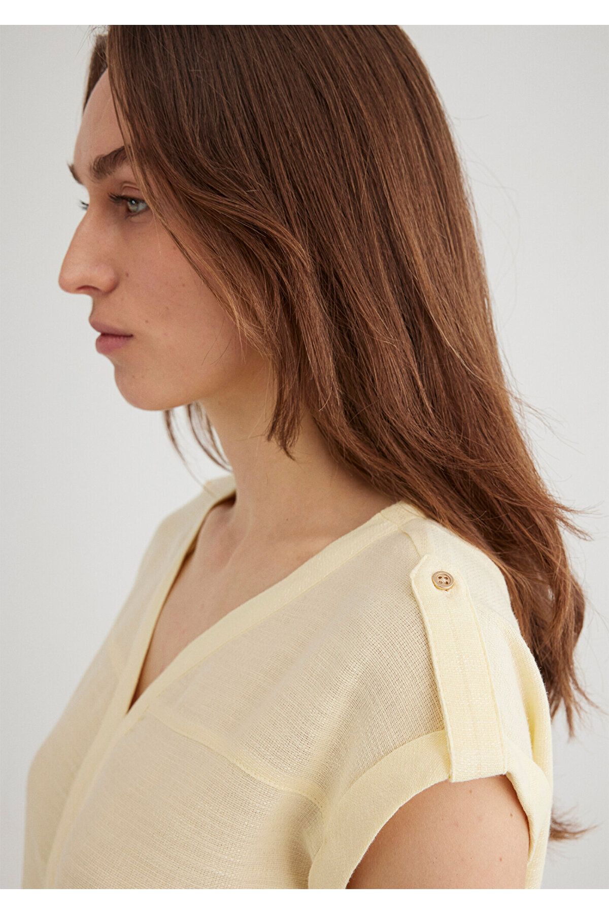 Mavi-V-Neck Yellow Blouse 122504 -71305 7