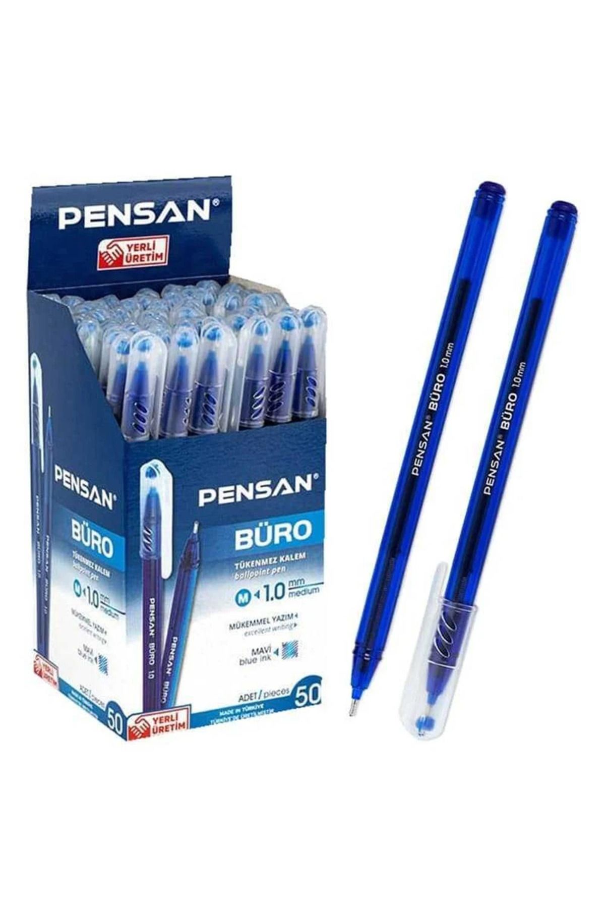 PRATİK SHOP Pensan Büro Tükenmez Kalem Mavi 1.0 Mm 2270 - 50’li