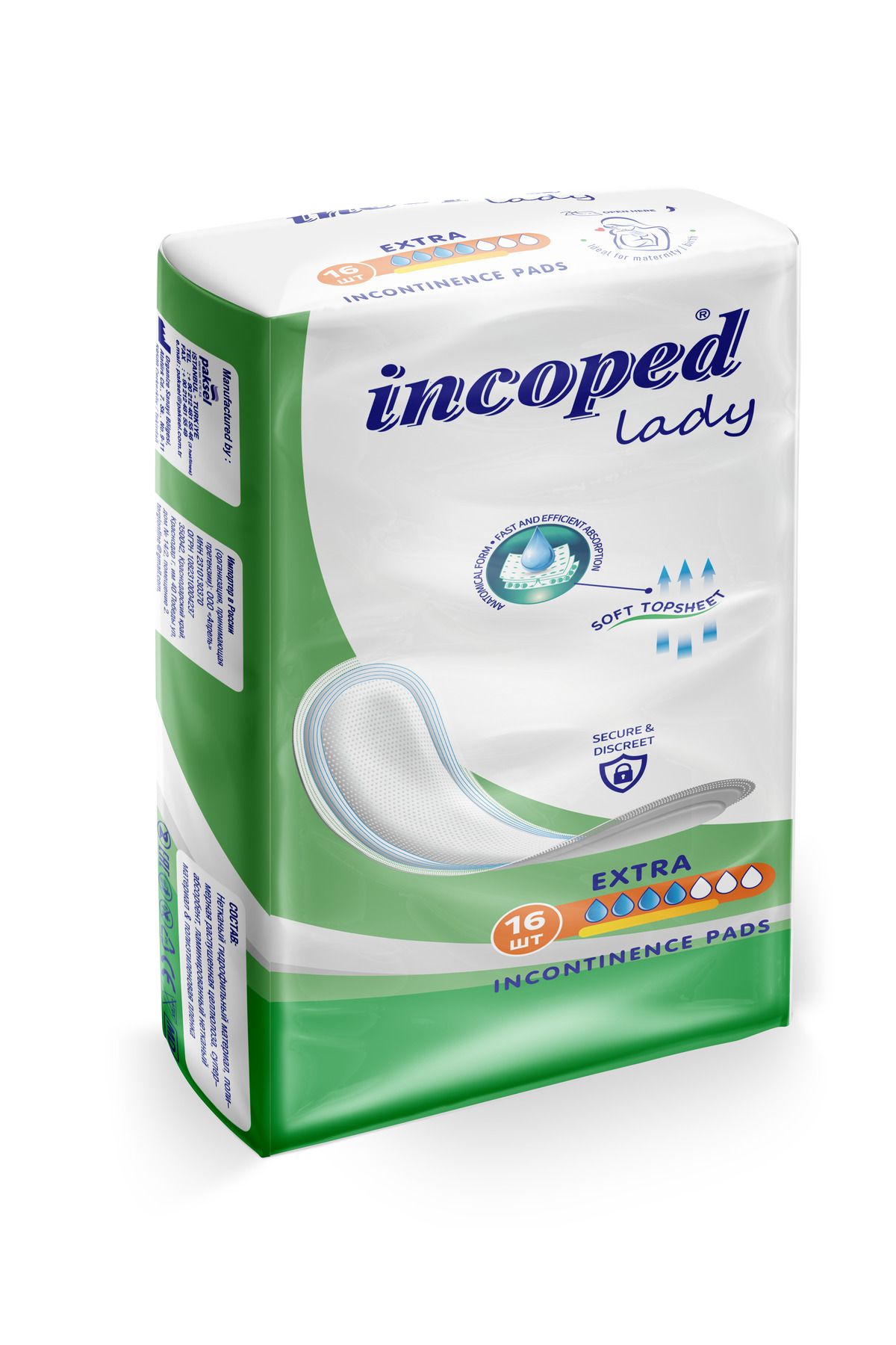 İncoped Incoped Mesane Pedi Kadin Extra 16 adet x 6