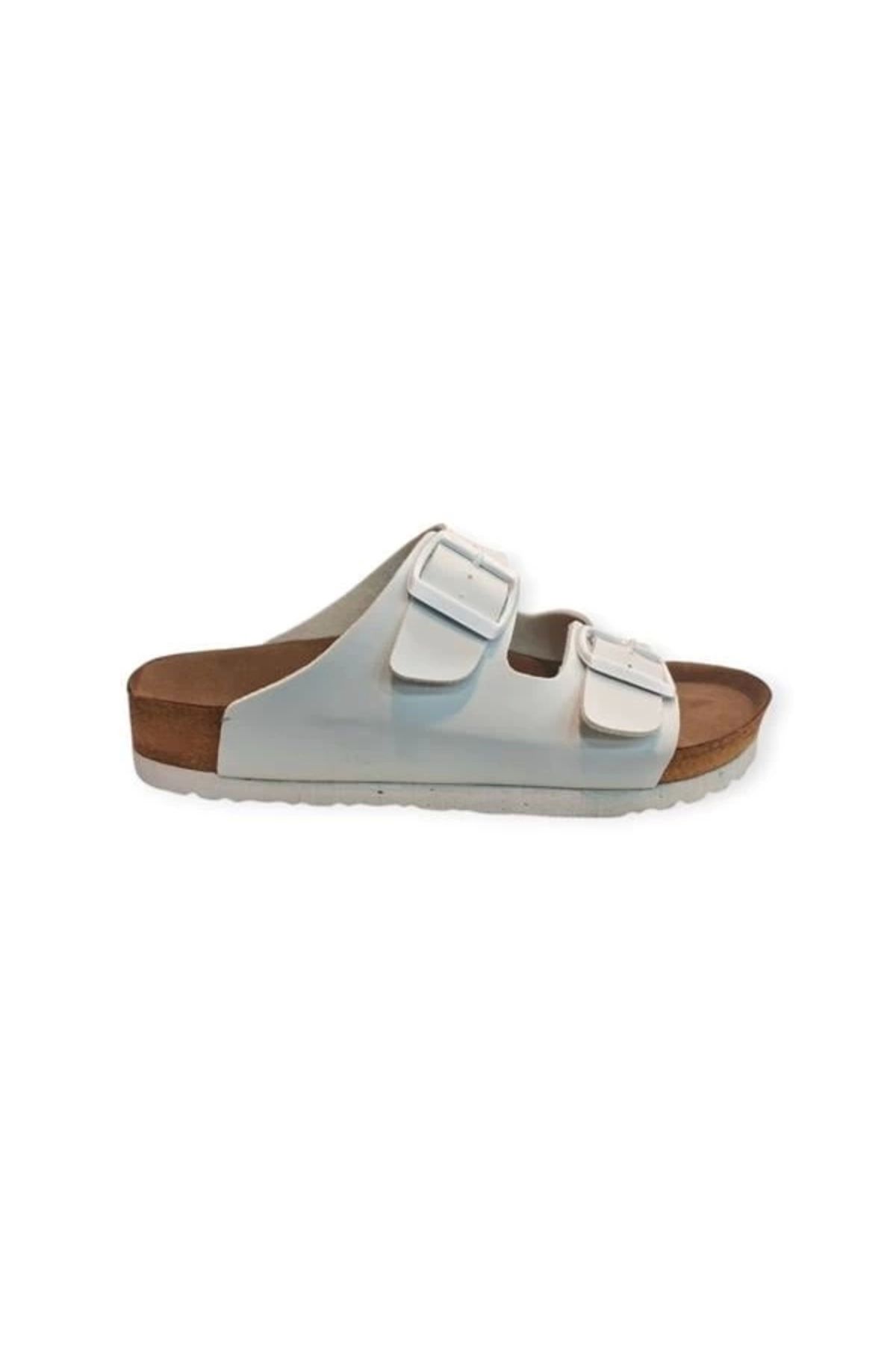 Store K15505 Mantar Taban Tam Ortapedik Kadın Terlik Beyaz