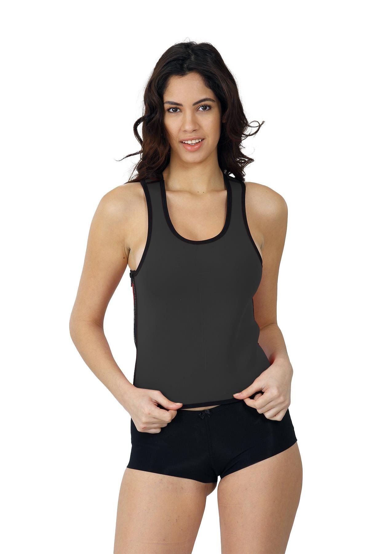 ASFSTORE SİYAH MI 9157 Terlemeyi Sağlayan Kısa Atlet