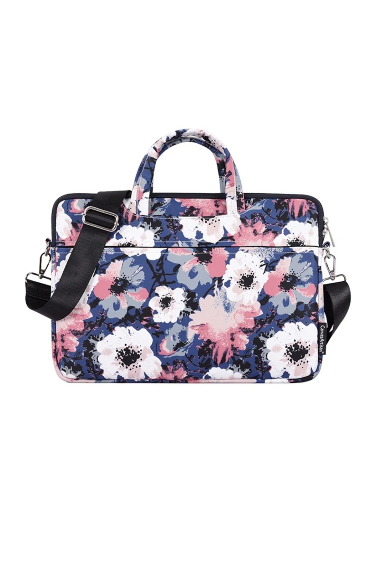 canvasartisan-Geantă pentru laptop de 14 inch, design durabil din poliester cu fermoar, servietă CanvasArtisan C22, albastru marin 1