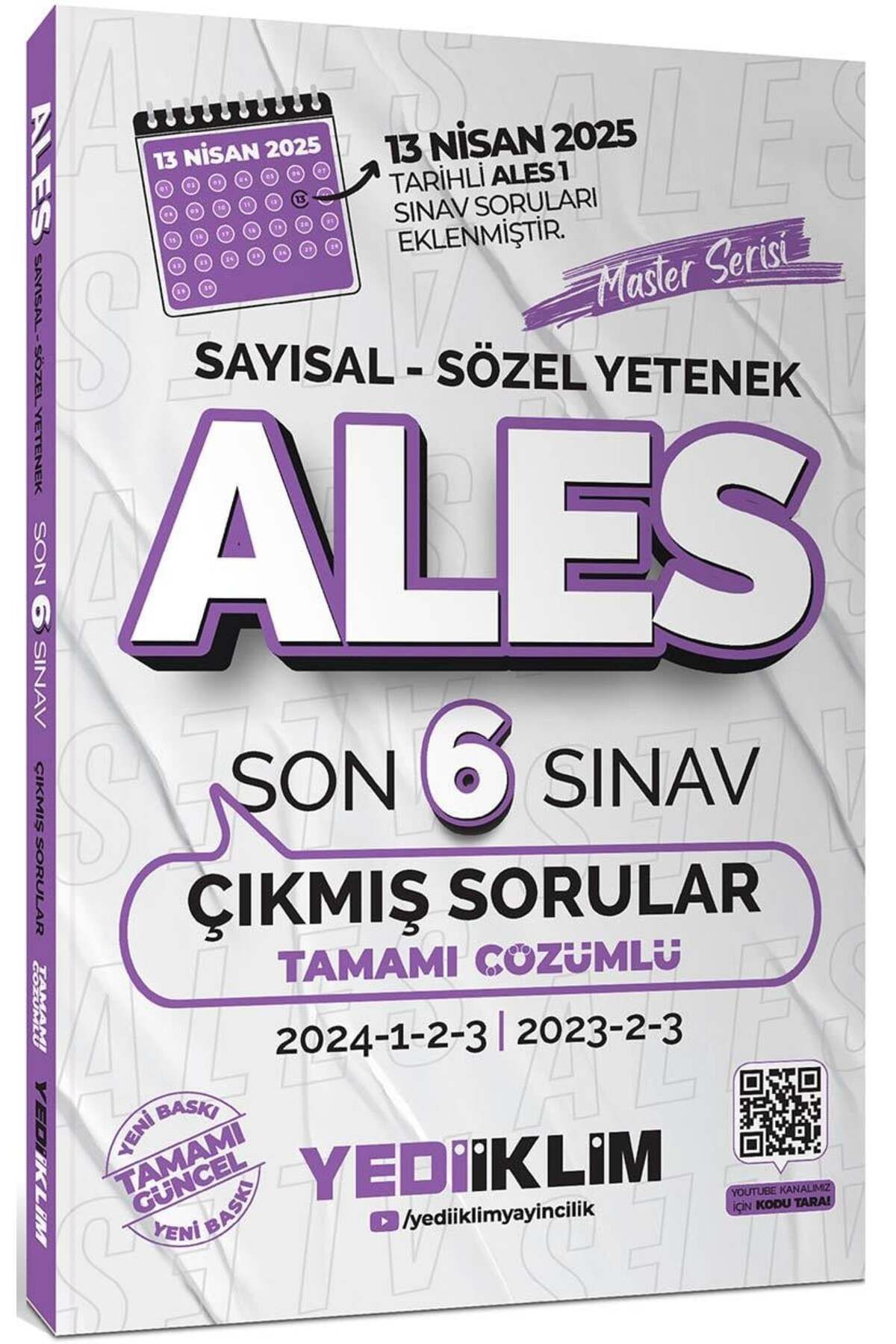 Yediiklim Yayınları Yediiklim ALES Master Serisi Sayısal Sözel Yetenek Tamamı Çözümlü Son 6 Sınav Çıkmış Sorular