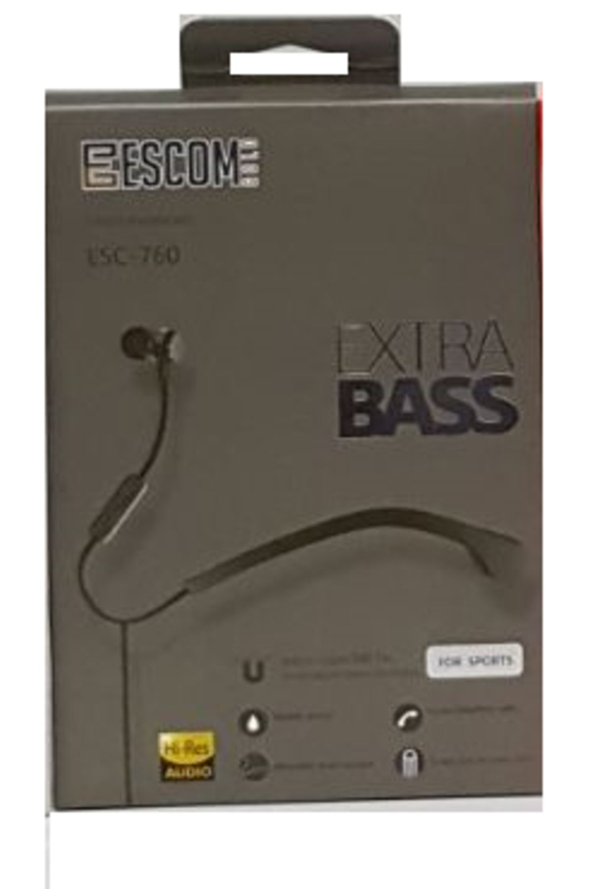 qtop Kulaklık Mikrofonlu Escomgold Esc-760 Siyah