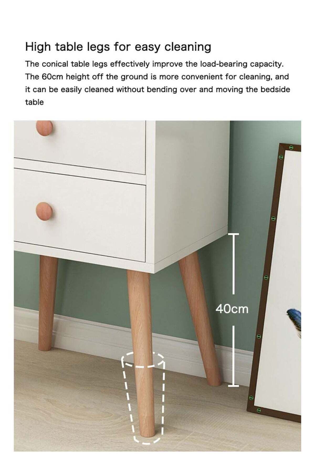 soufa dibaj-Large-Capacity MDF Engineering Board Storage Home Bedside Coffee Table And Nightstand With Drawer 5