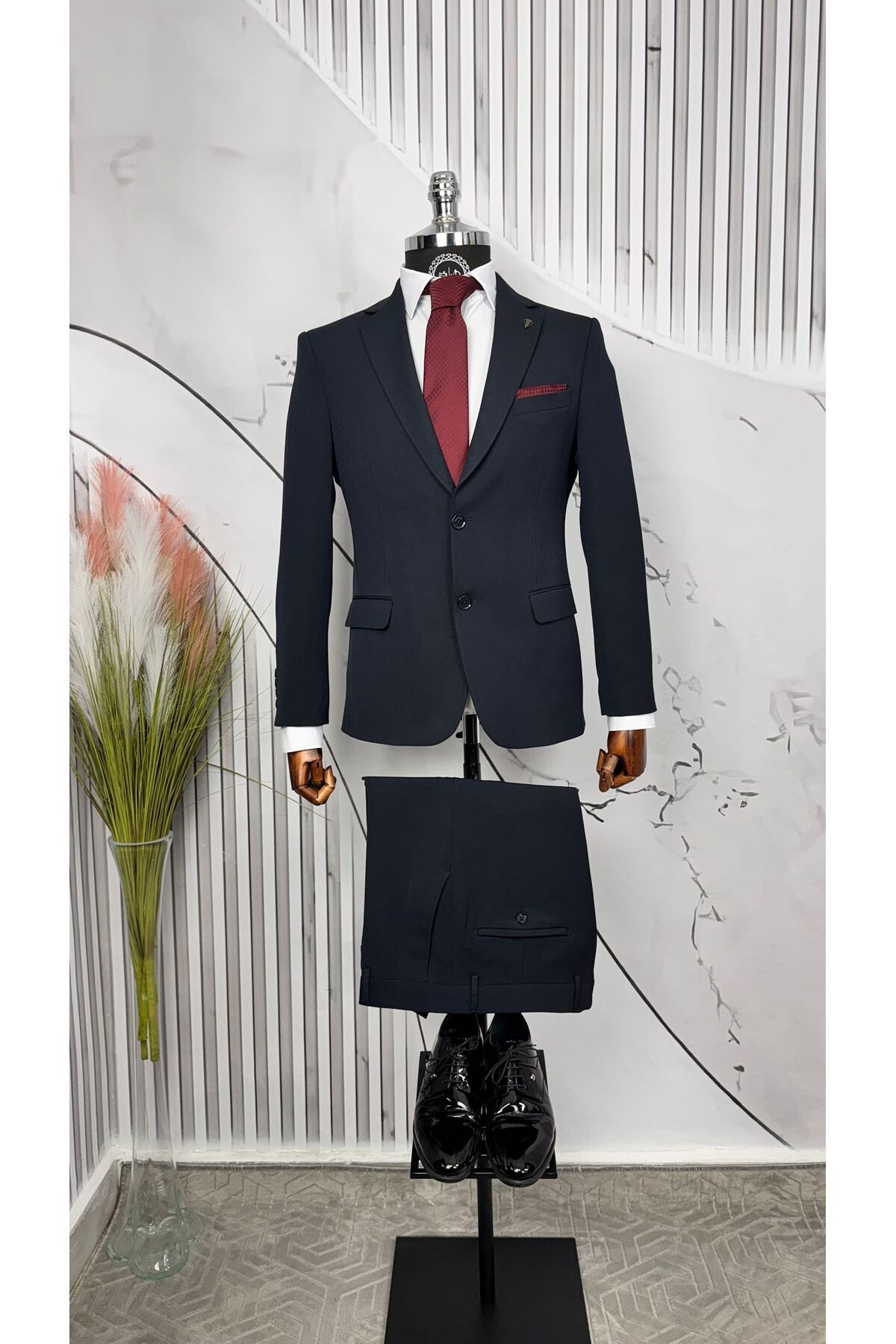 Dupont Slim Fit Mono Yaka Takım Elbise
