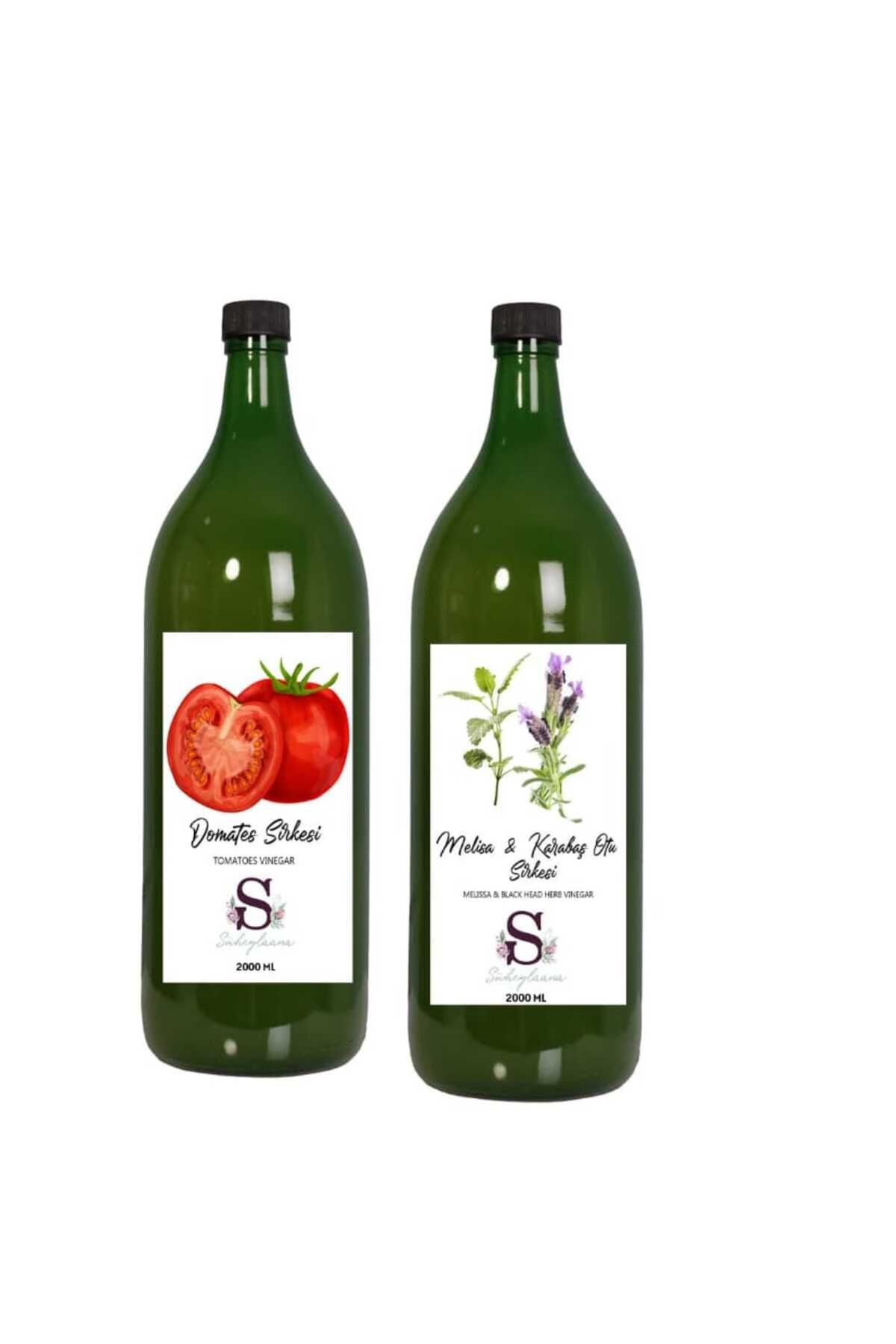 Süheylaana Doğal Domates Sirkesi 2000 Ml - Doğal Melisa & Karabaş Otu Sirkesi 2000 Ml