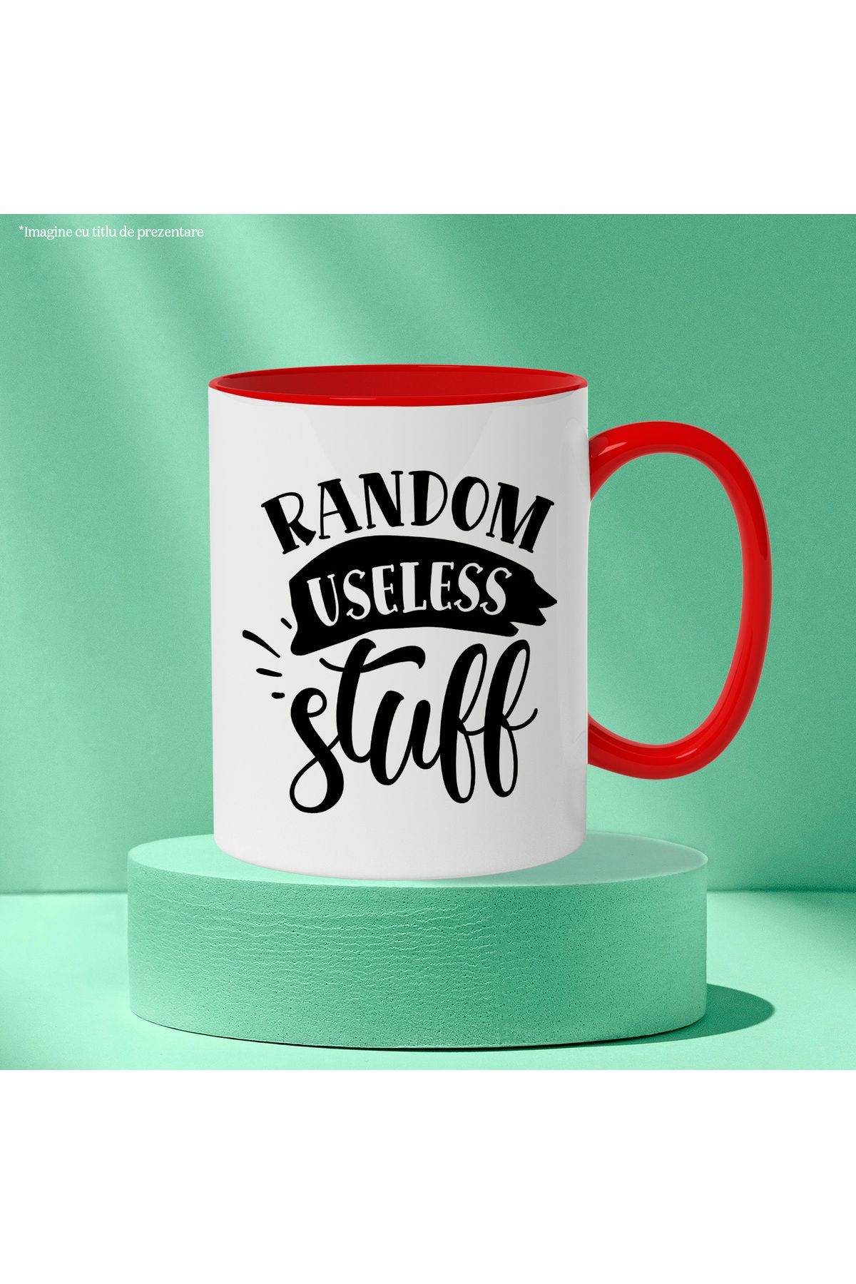 StoryGift Romania-Mug with the text in English "Random useless stuff" - random useless stuff with , With ,STG 3
