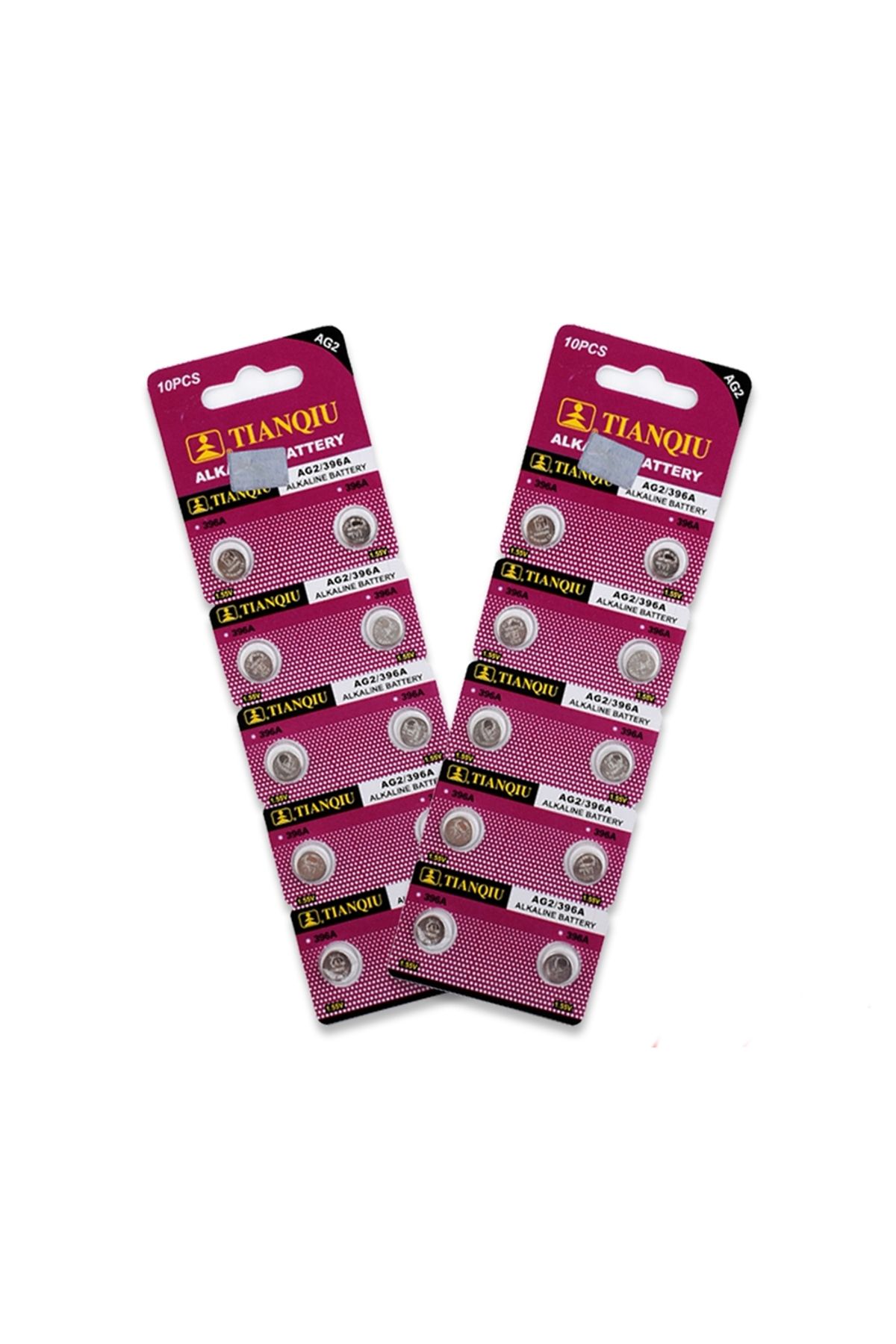qtop Saat Pili Alkaline 10 Lu Paket AG02-LR726-LR59-L726-196 1.5V