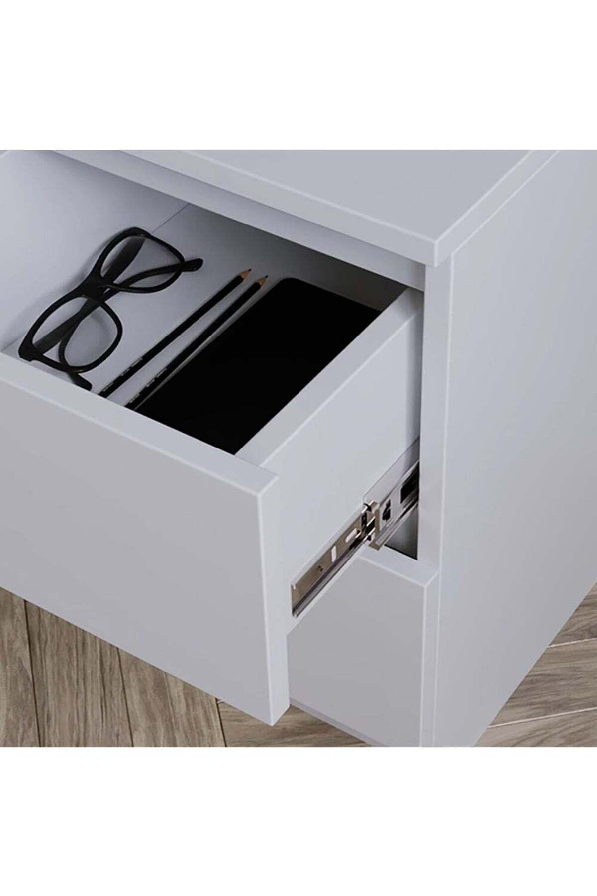 soufa dibaj-Nightstand|Bedroom Rustic Side Table Simple Bedside End Table with 2 Storage Drawers For Home 5