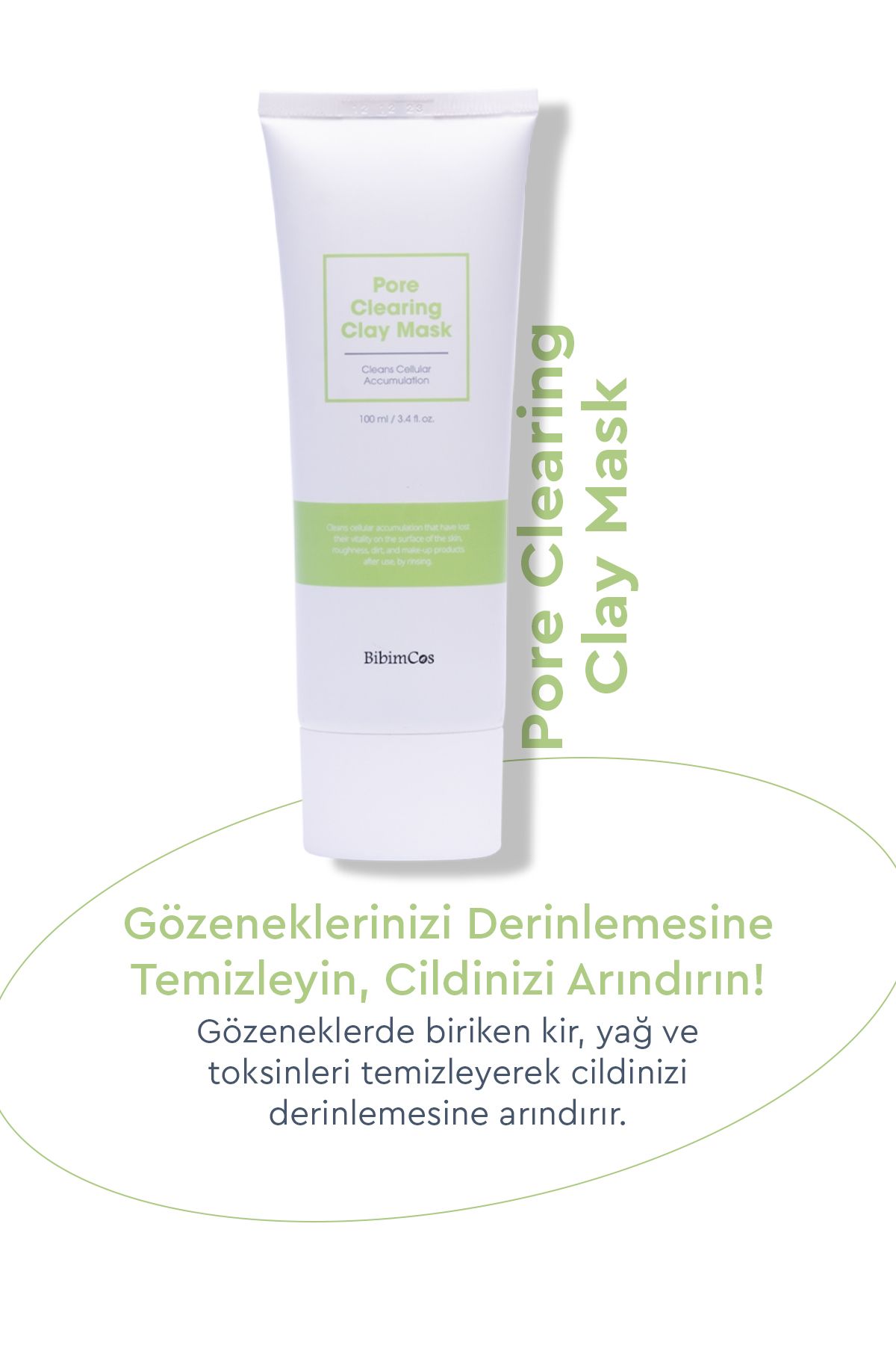 Bibimcos-Pore Clearing Clay Mask 100 ml – Clay Mask Special for Pore Cleansing 5
