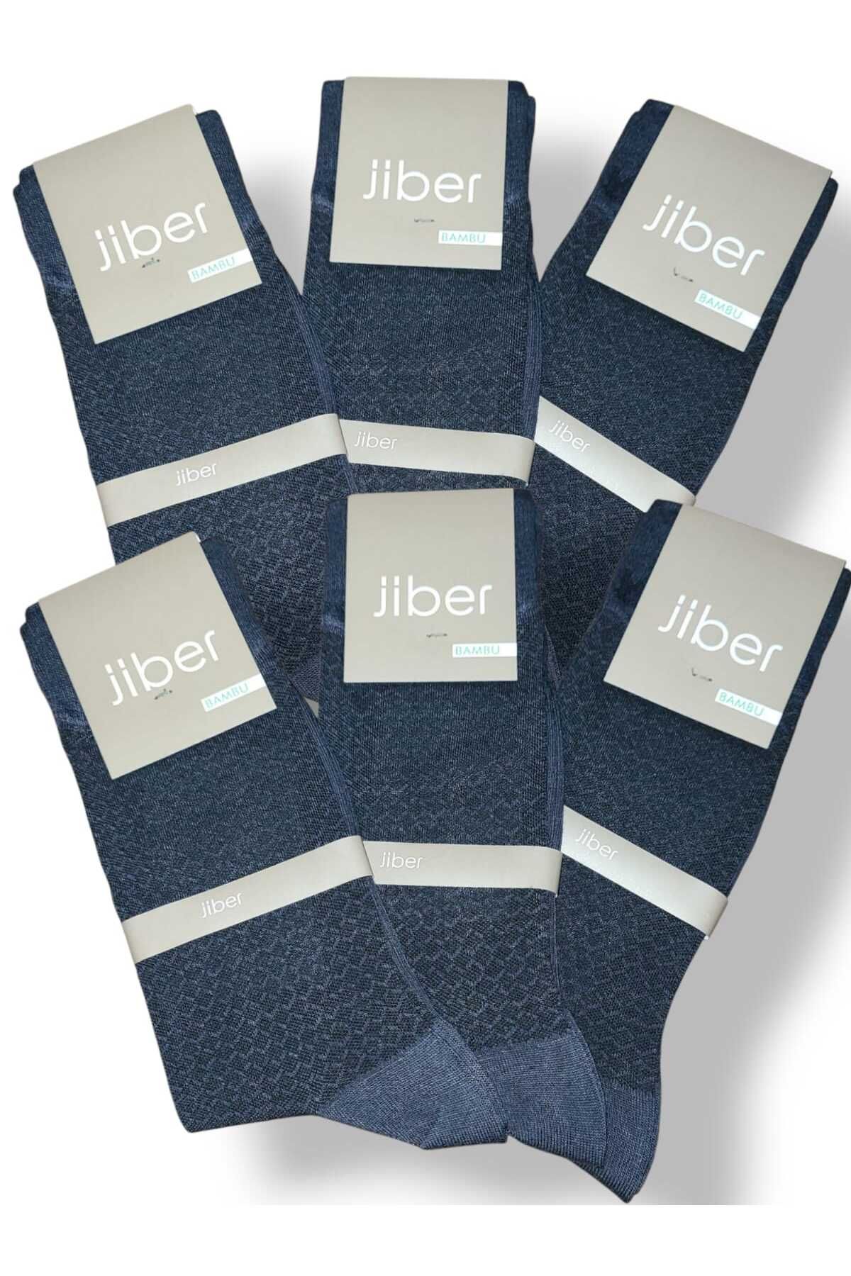 Jiber Erkek Yazlık Desenli Bambu Soket Çorap -6 Ad. Terletmeyen Hafif ve Rahat Çorap