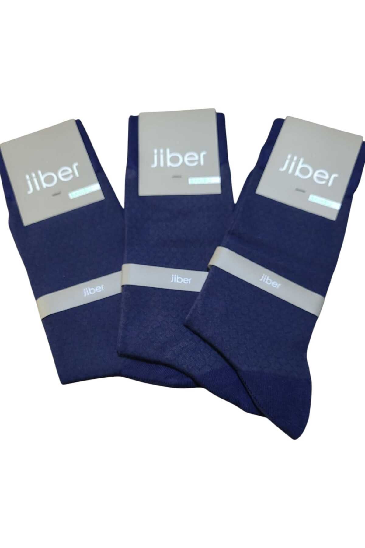 Jiber Erkek Yazlık Desenli Bambu Soket Çorap -3 Ad. Terletmeyen Hafif ve Rahat Çorap