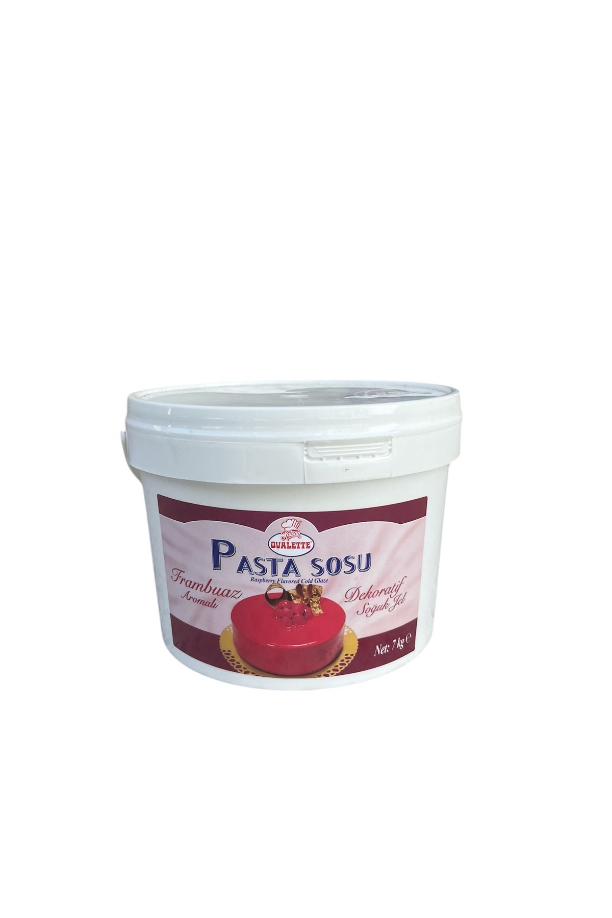 ovalette Frambuaz Aromalı Pasta Sosu 7 Kg – Dekoratif Soğuk Jel