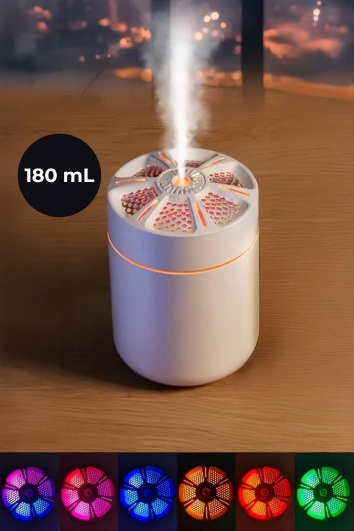 DEMPOWER Yuvarlak Petek Tasarımlı RGB Buhar Makinesi 180ML