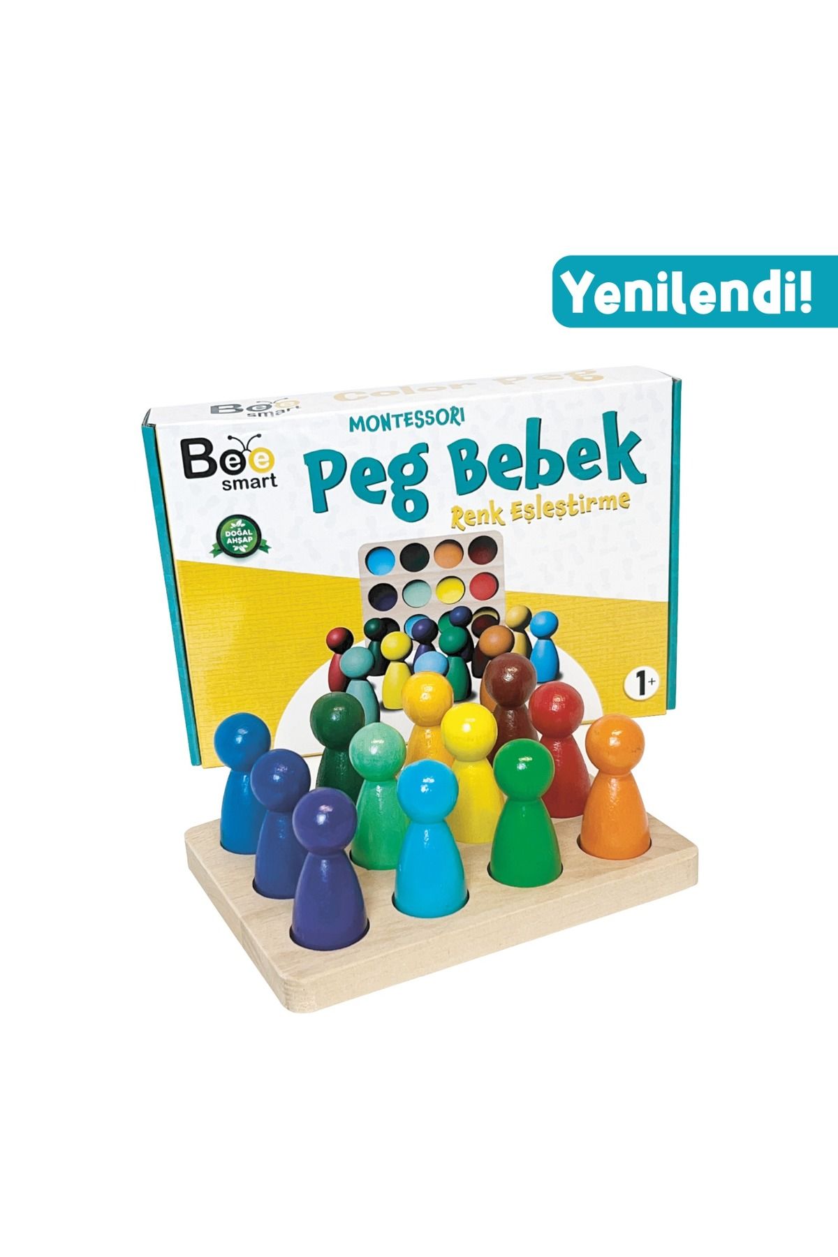 Peg Bebek 1 Yaşa Özel 12 Li Waldorf Gökkuşağı Insan Figürleri