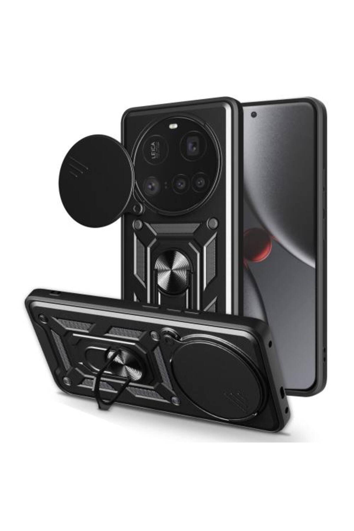 Teleplus Xiaomi Mi 15 Ultra Kılıf Pars Yüzüklü Kamera Sürgülü Tank Kapak