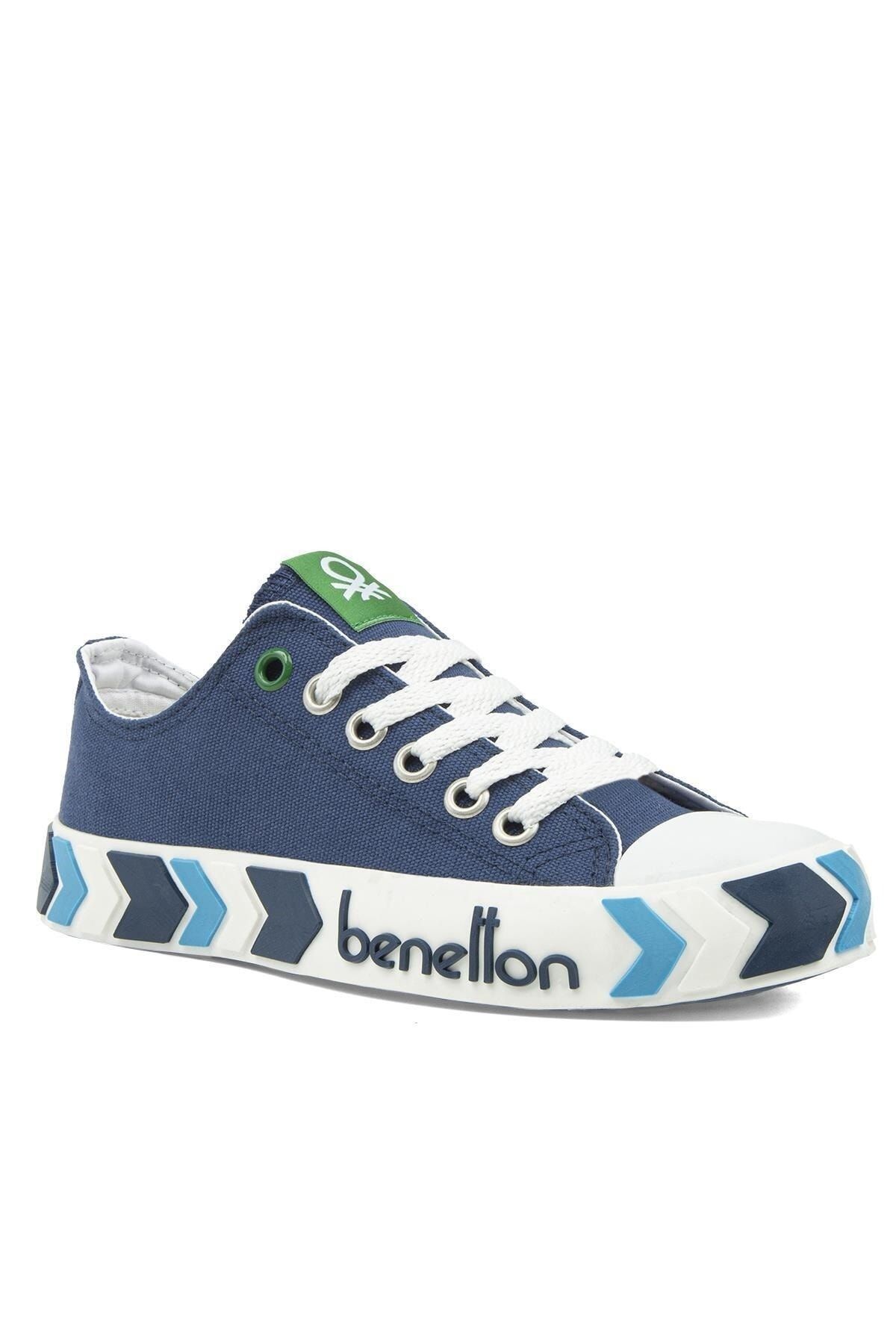 Benetton Kadın Bağcıklı Spor Sneaker Lacivert Ayakkabı