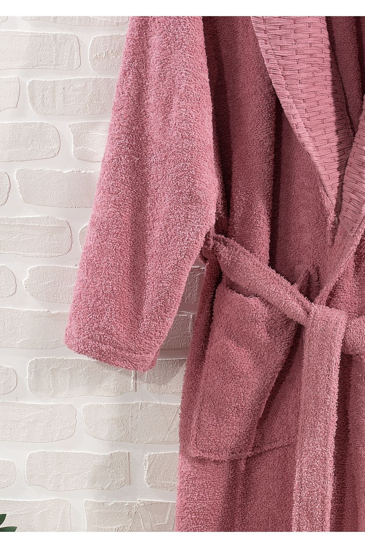 ELVİRAHOME-Cotton Standard Unisex One Piece Bathrobe 3