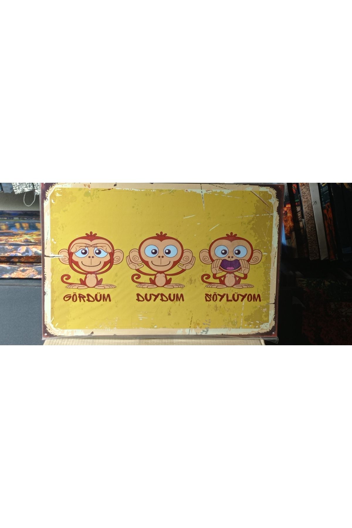 Haki Alışveriş Dünyası Tablo MDF 20x30 cm
