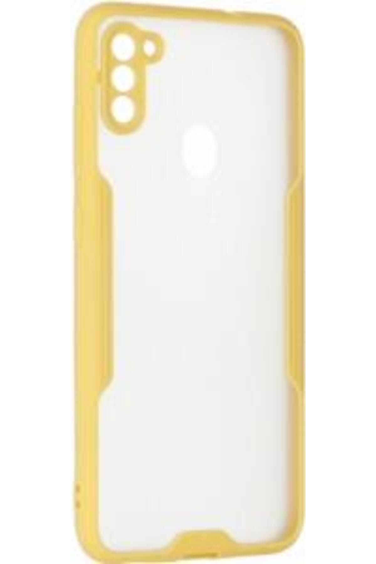 Ceponya Galaxy M11/A11 Kılıf Kamera Korumalı Arkası Şeffaf Silikon
