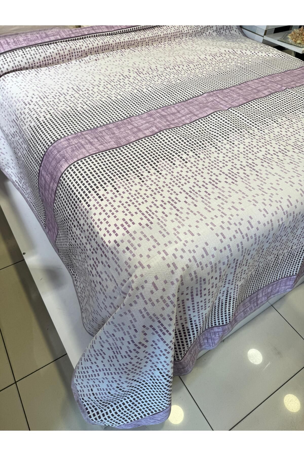 ŞENER HOME-150x240 cm.Single Lilac Patterned Sekans Print - Single Pike 3