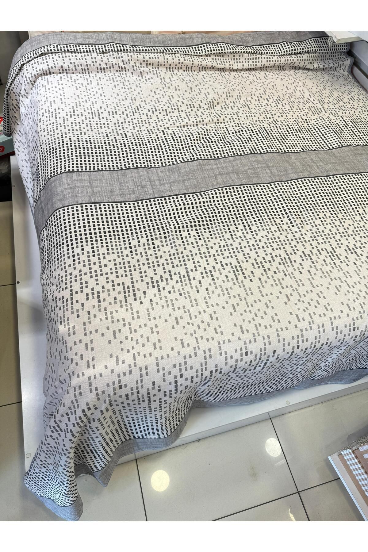 ŞENER HOME-200x240 Cm Gray Double Secance Patterned Single Pike 3