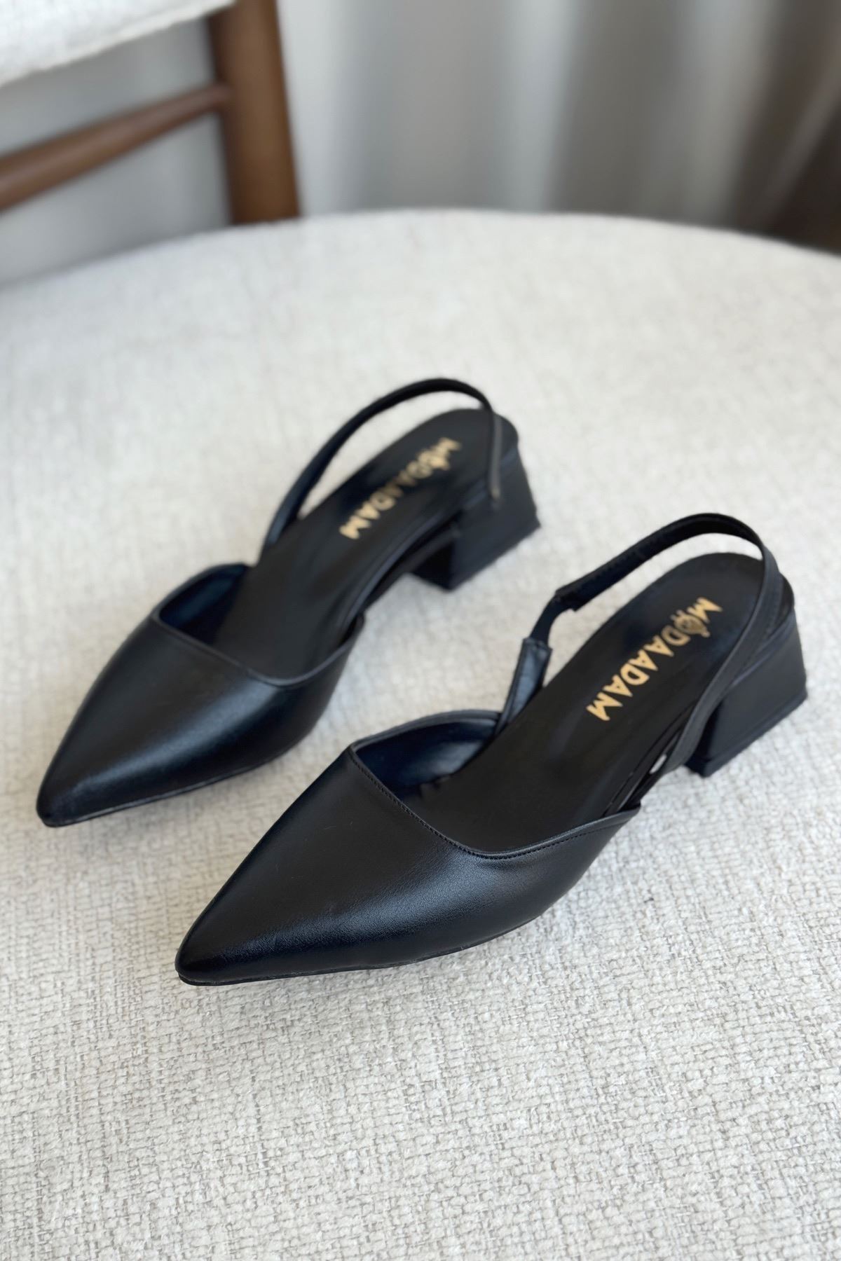 GOFFSHOES  Kadın Monaco Kısa Topuklu Ayakkabı - siyah-deri - Görsel 2