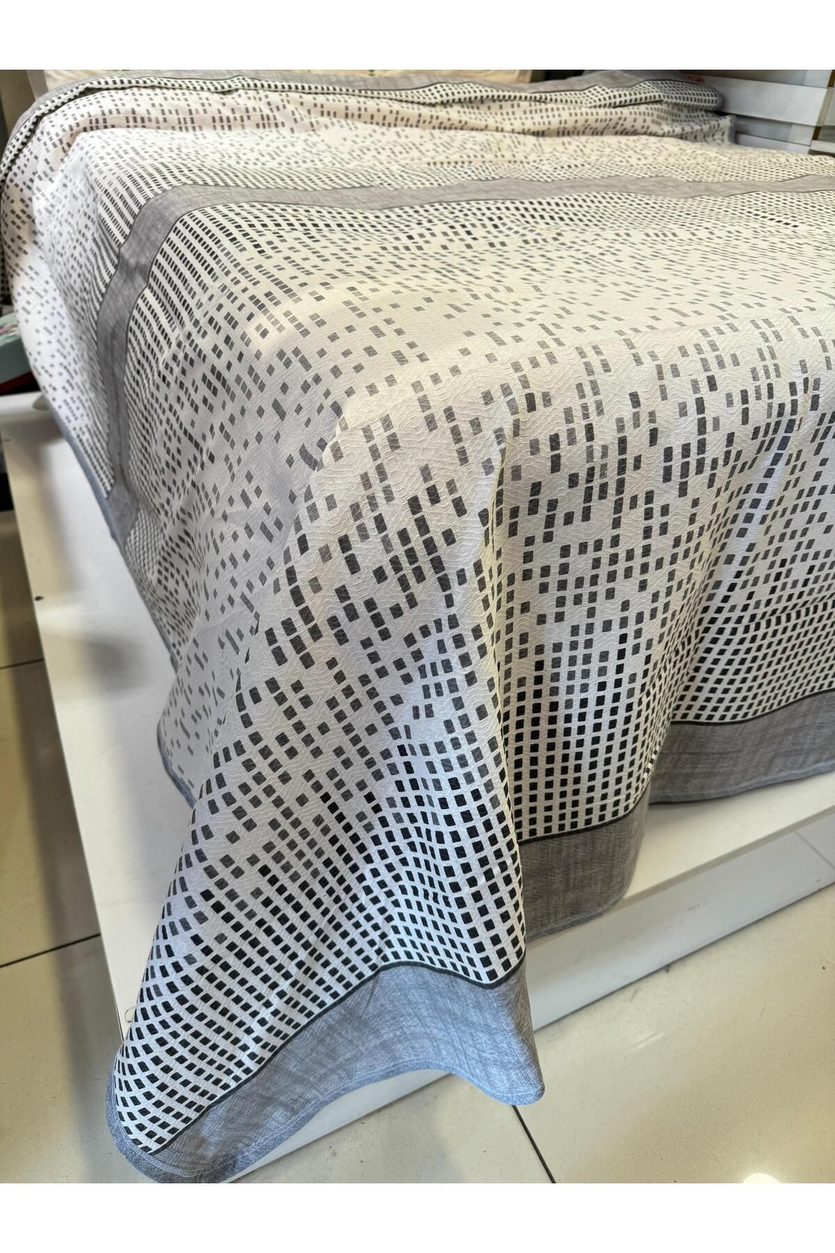 ŞENER HOME-200x240 Cm Gray Double Secance Patterned Single Pike 7