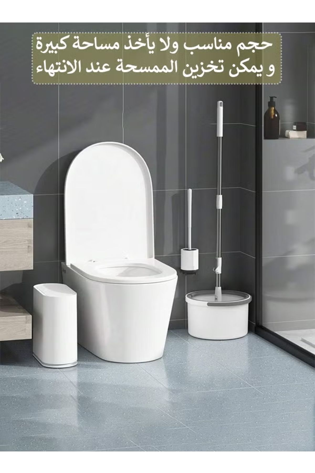 Cady One-2 in 1 Rotating Mop and Bucket Set with 4 Microfiber Pads and 1 Pressure Steam Cleaner 350ML1000W 5
