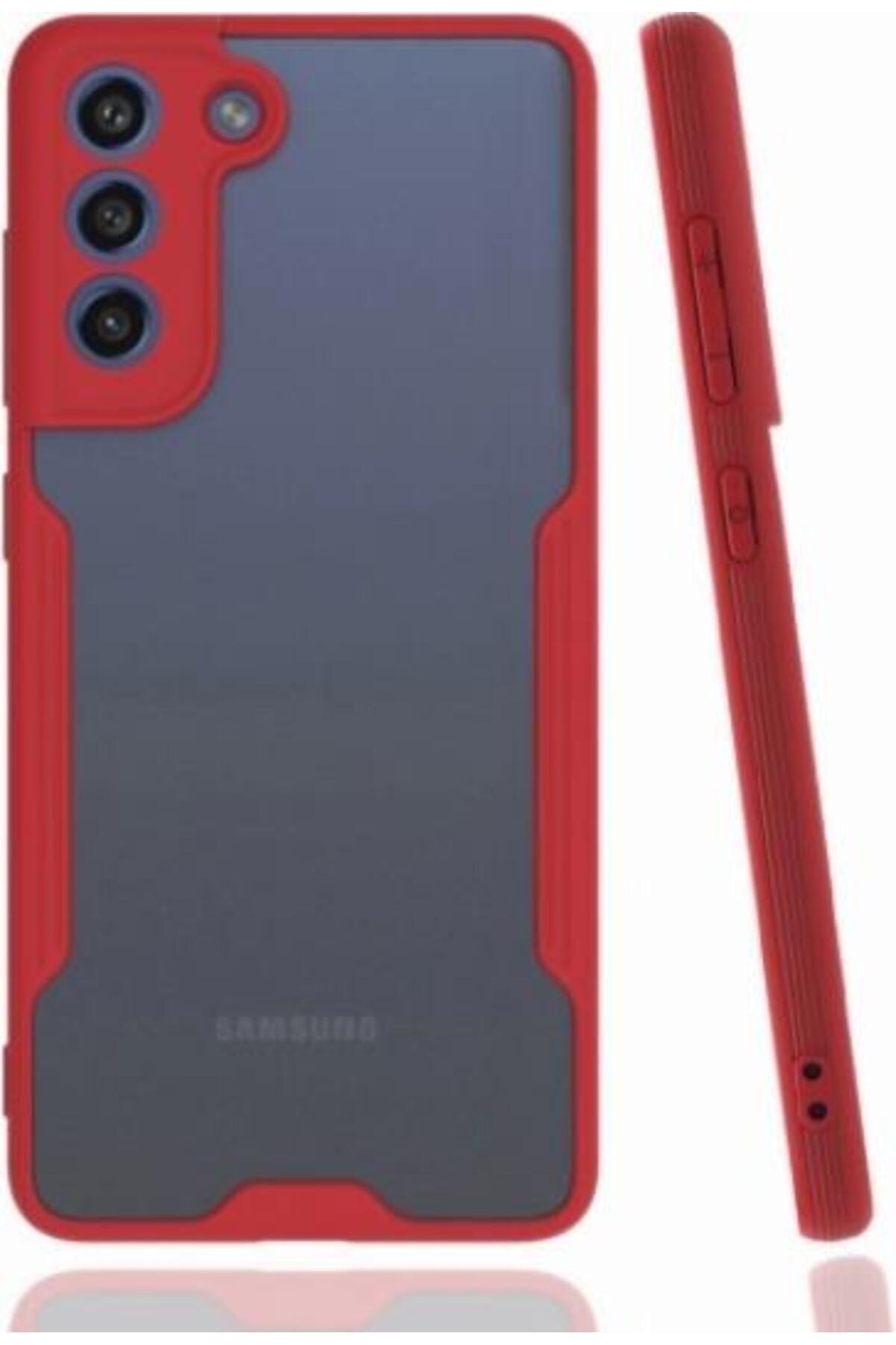 Ceponya Galaxy S21 FE Kılıf Kamera Korumalı Arkası Şeffaf Silikon