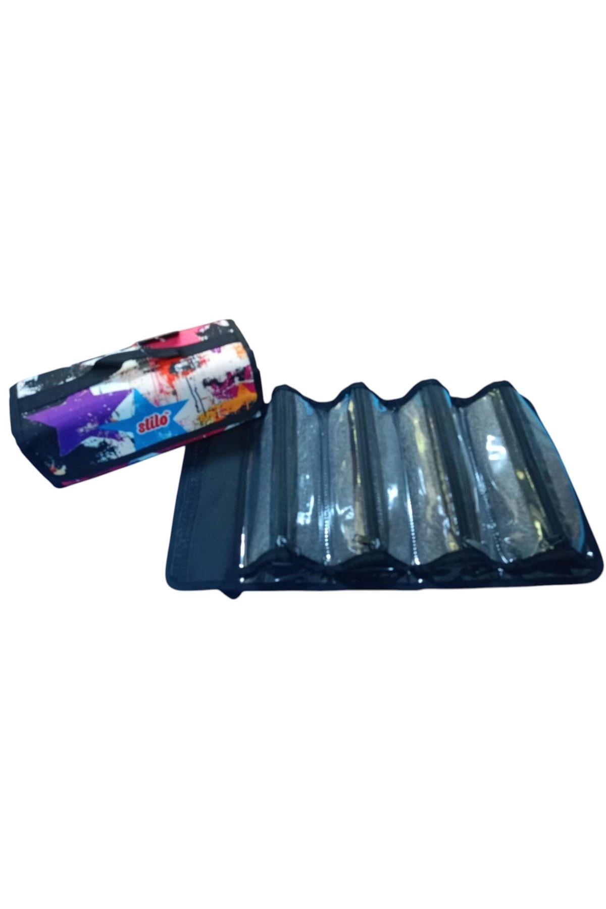 Stilo STİLO KUMAŞ DÖRTLÜ KALEM ÇANTASI DESENLİ ( Desen-4 )