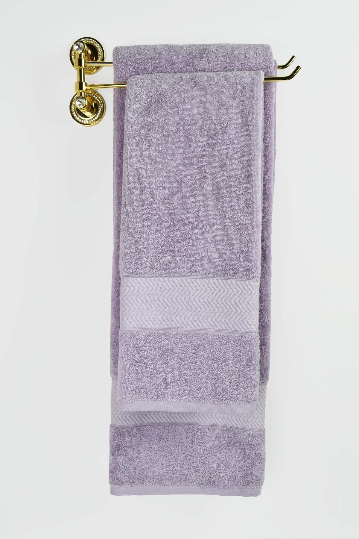 Biriz Moda Duru Banyo Havlusu - Lila