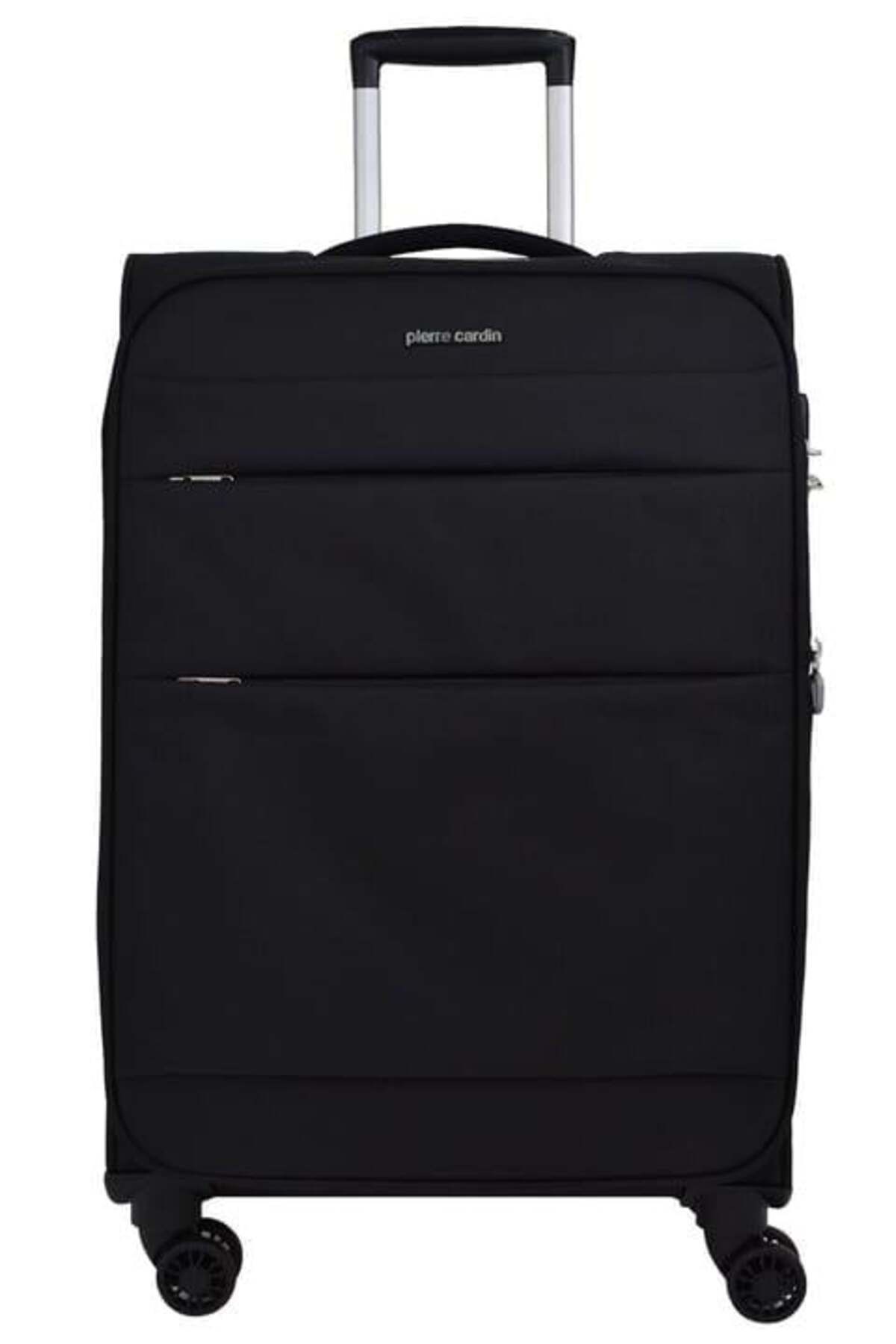 Pierre Cardin Ultra Light Hafif Lüx Kumaş Orta Boy Valiz Siyah PC4200