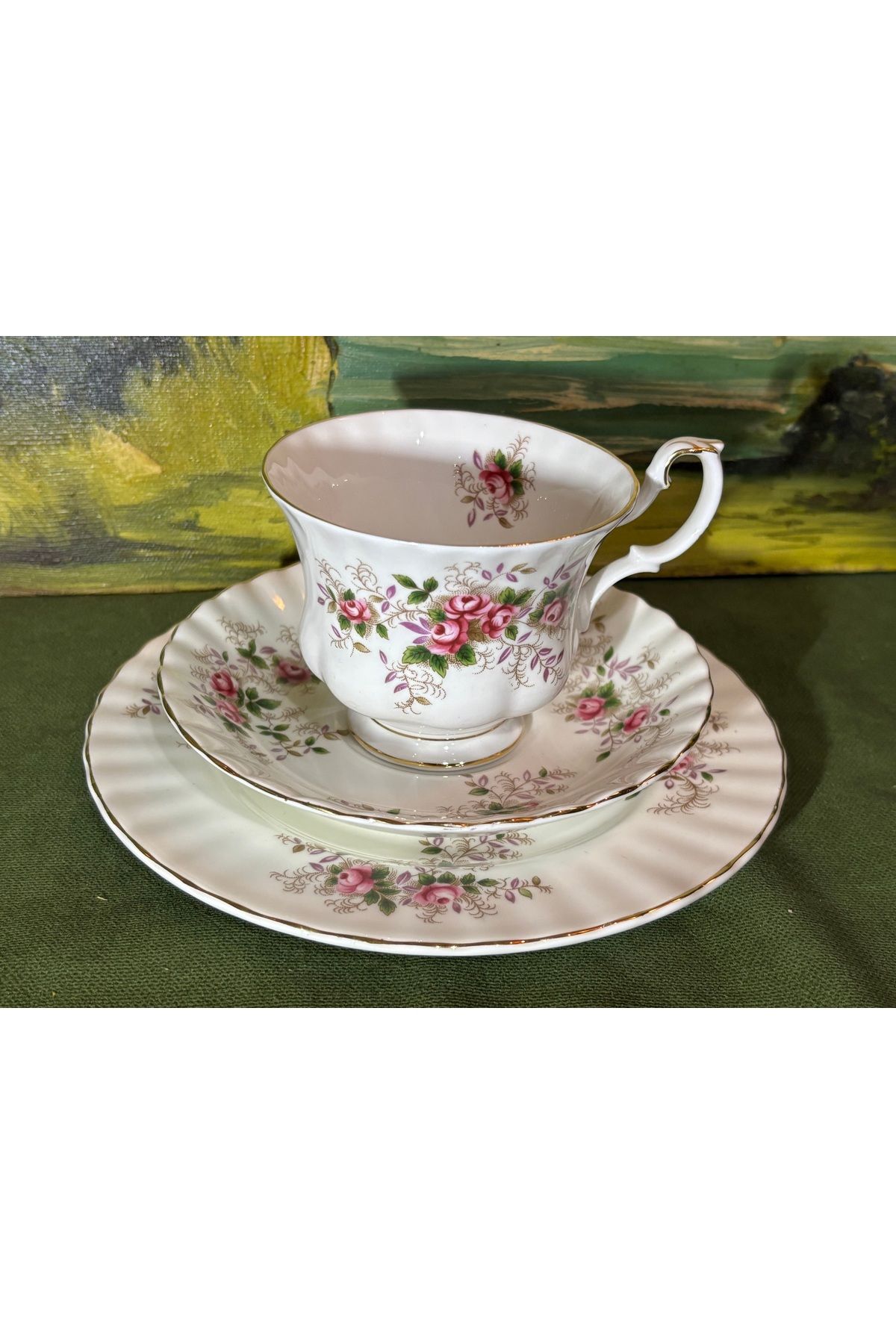 tayfuntufan antika koleksiyon Royal albert lavender rose - çay kahve fincanı