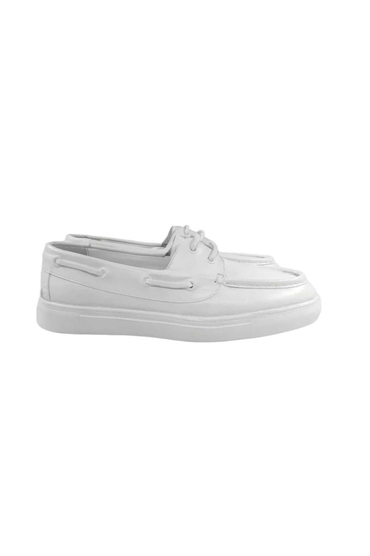 Oneka Shoes 10425YDT8533 Erkek Günlük Yazlık Havuzlu beyaz