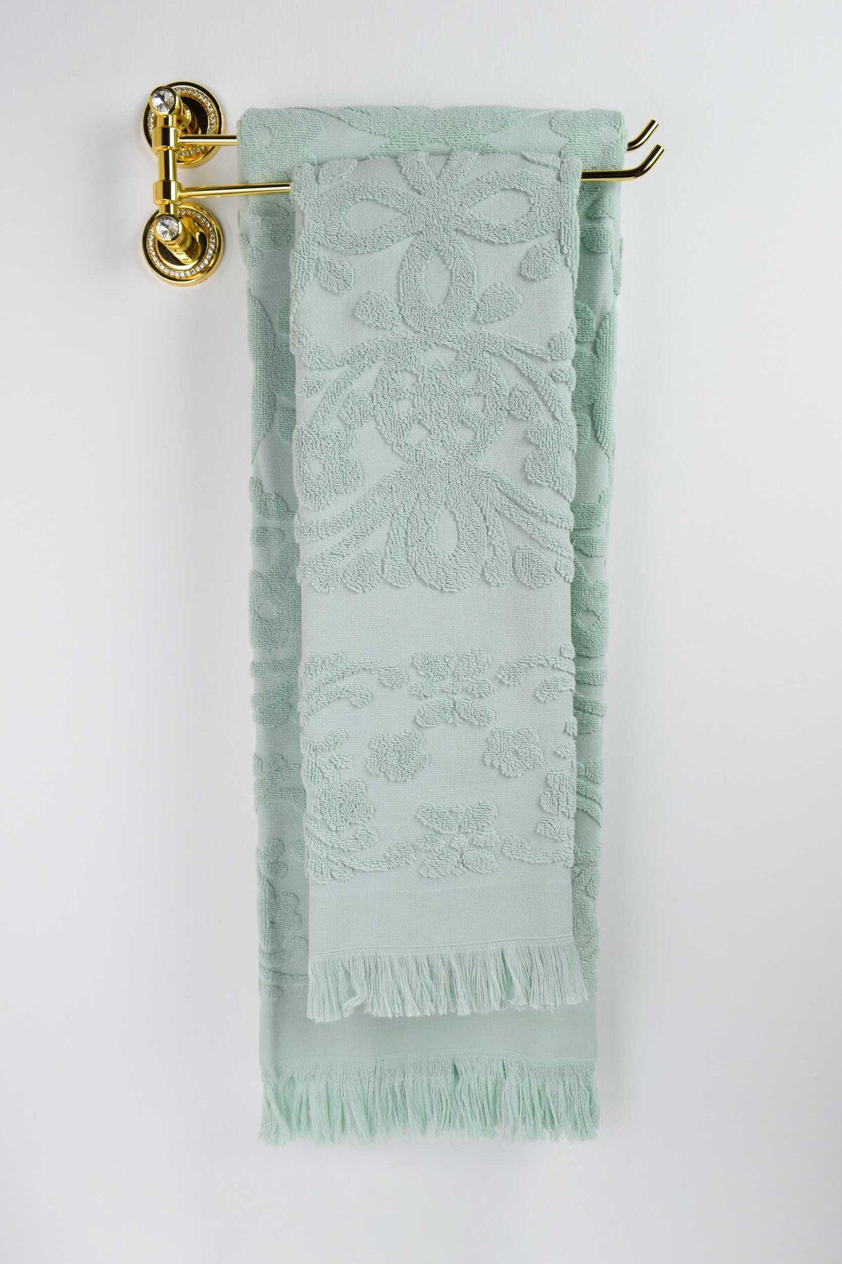Biriz Moda Isabel Saçaklı Banyo Havlusu- Mint
