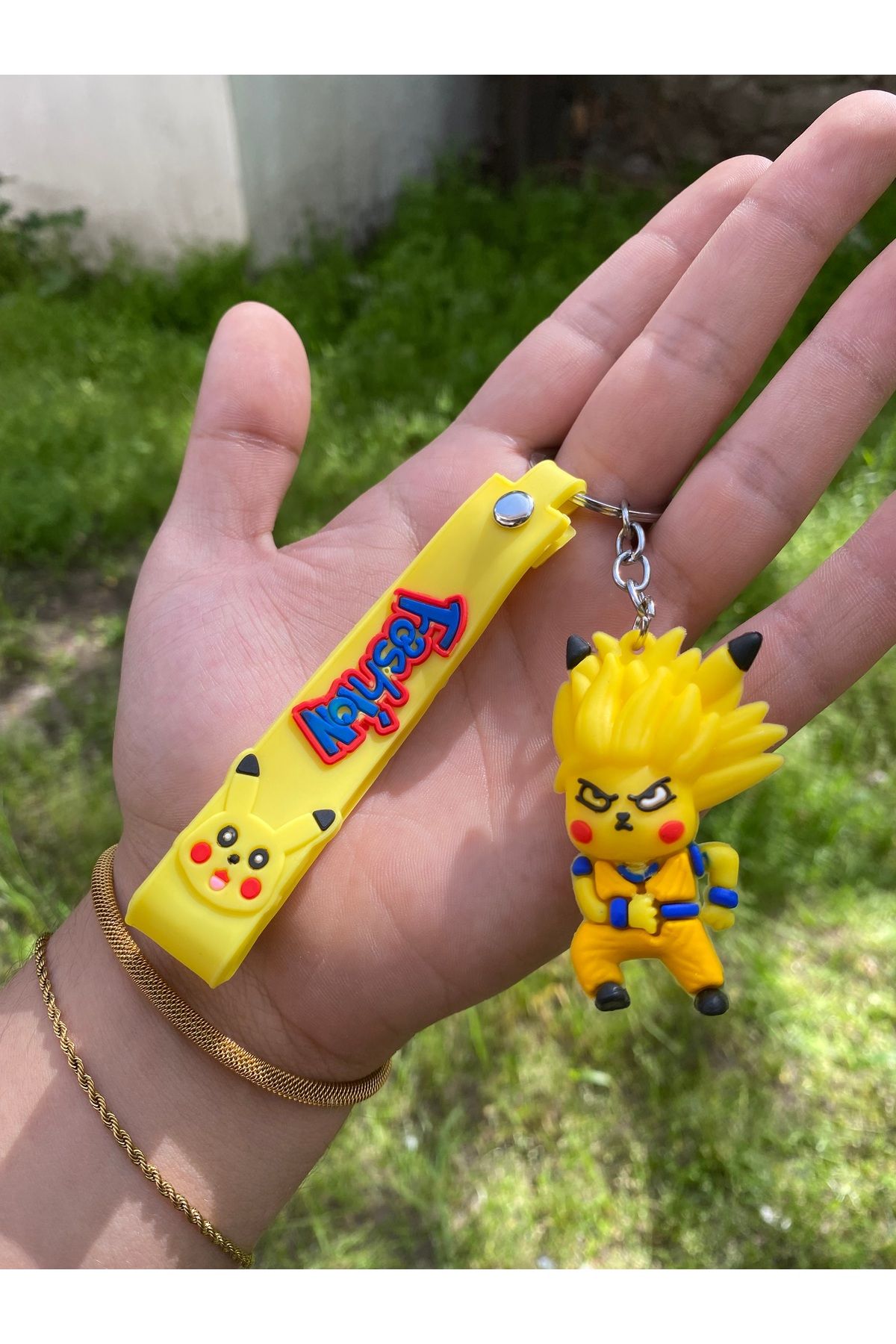 AYZENA 3D Yumuşak Silikon Pokemon Anahtarlık (Tekli)