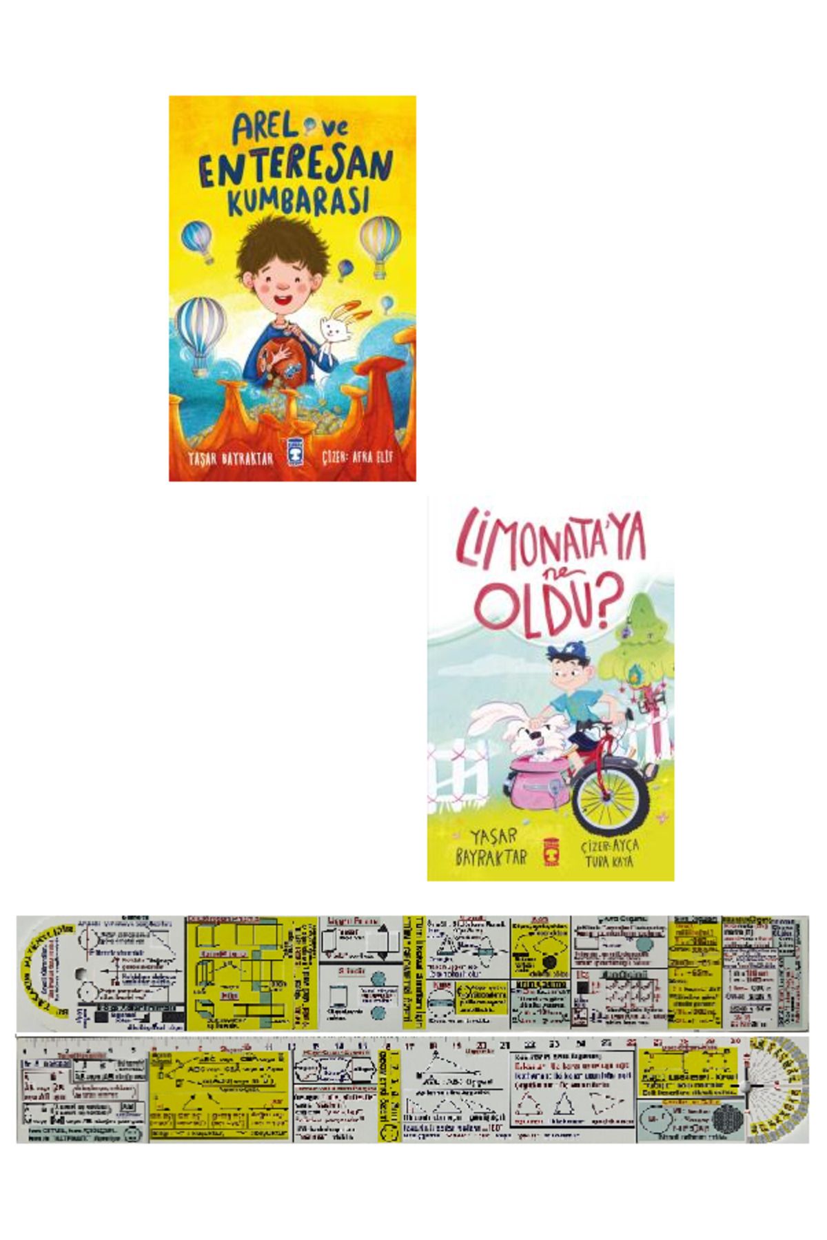 Timaş Çocuk Yaşar Bayraktar 2 Kitap / Arel ve Enteresan Kumbarası + Limonataya Ne Oldu + Mat. Cetvel