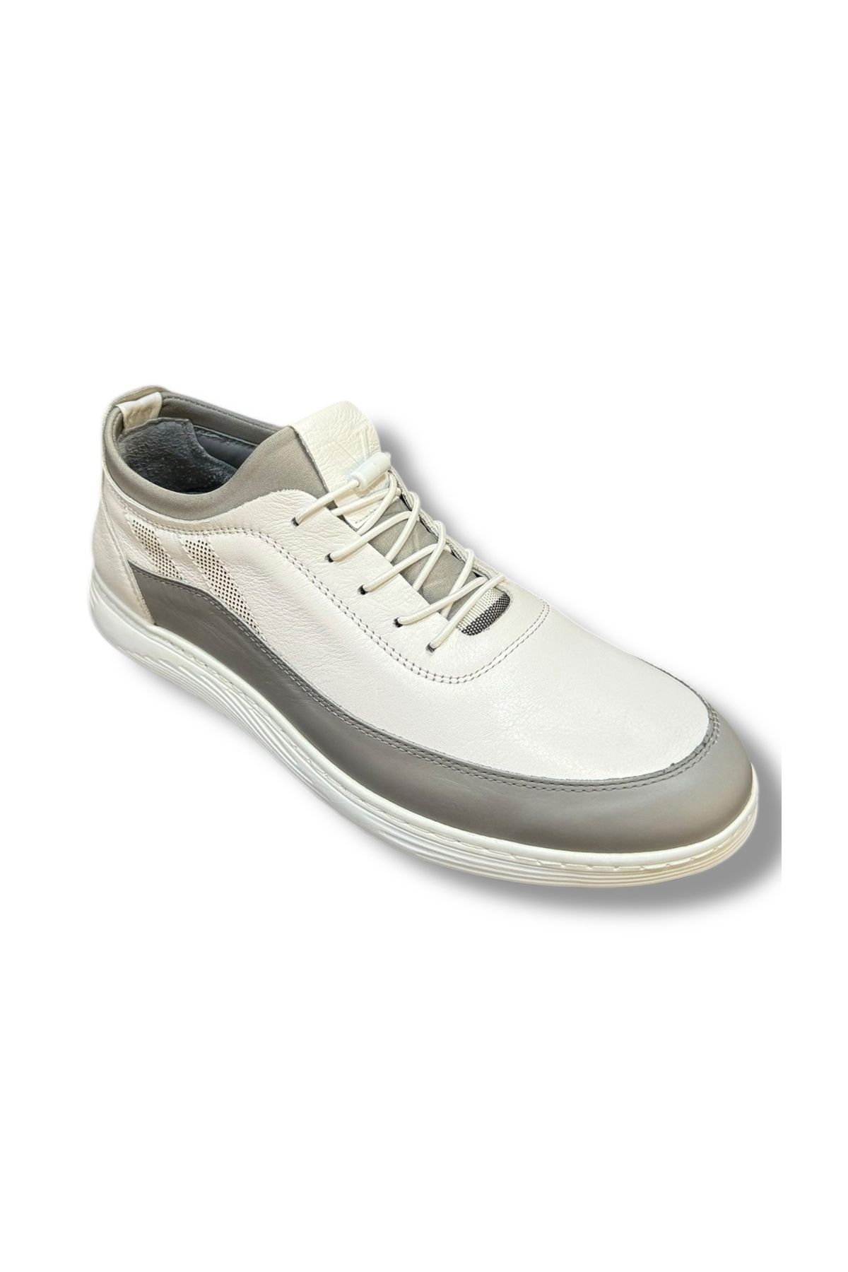 İdeal Voyager 4965 Erkek Lastikli Hakiki Deri Casual Spor Sneaker Ayakkabı